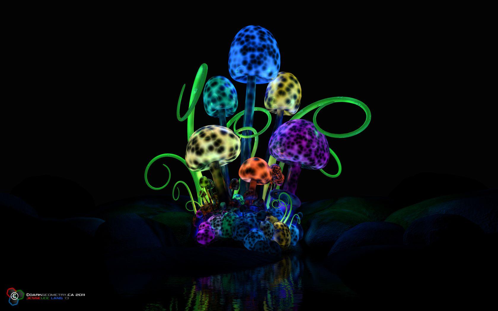 1680x1050 Psychedelic Mushroom Wallpaper