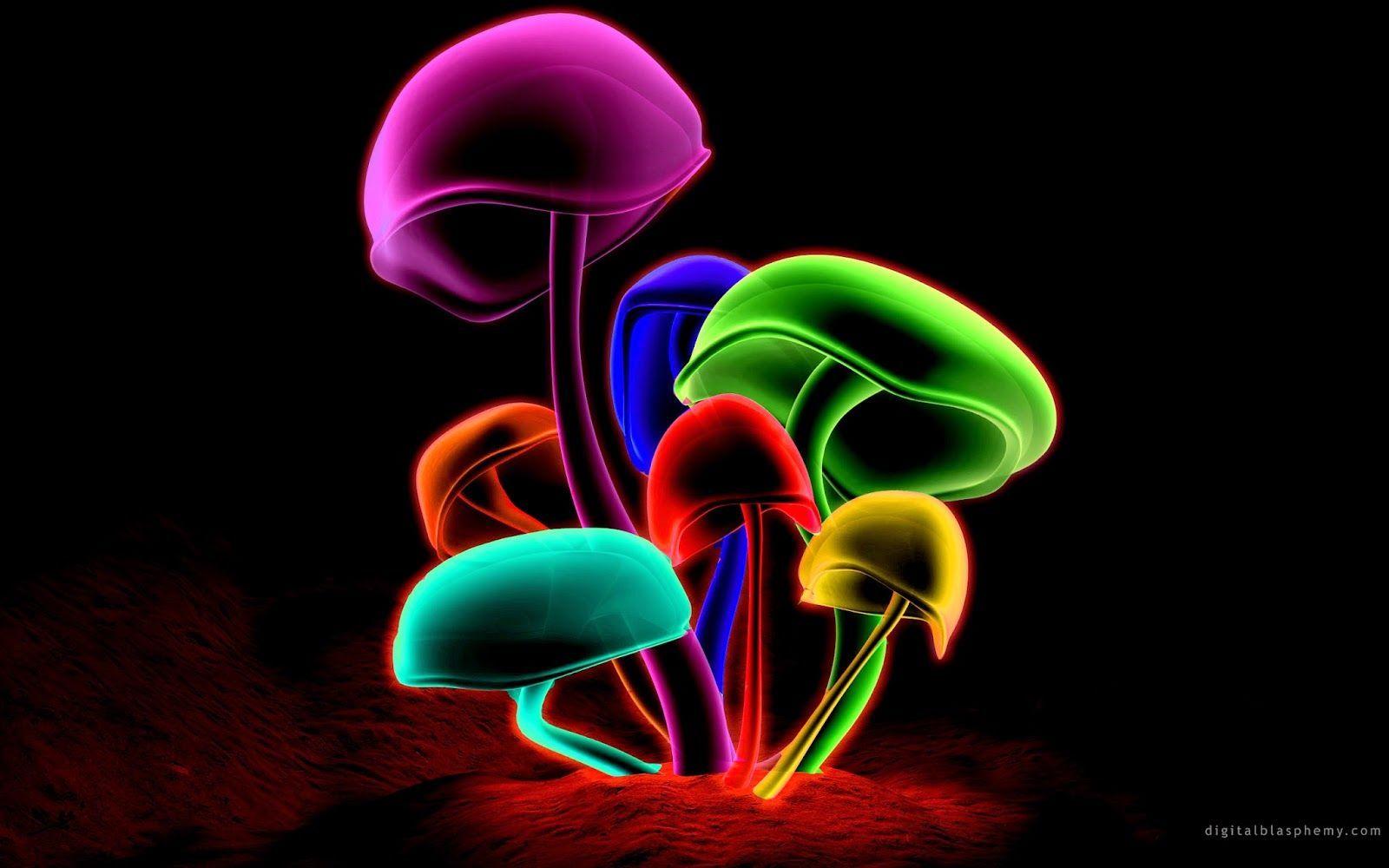 1600x1000 Abstract Wallpaper. Mushroom wallpaper, The magic faraway tree, Neon