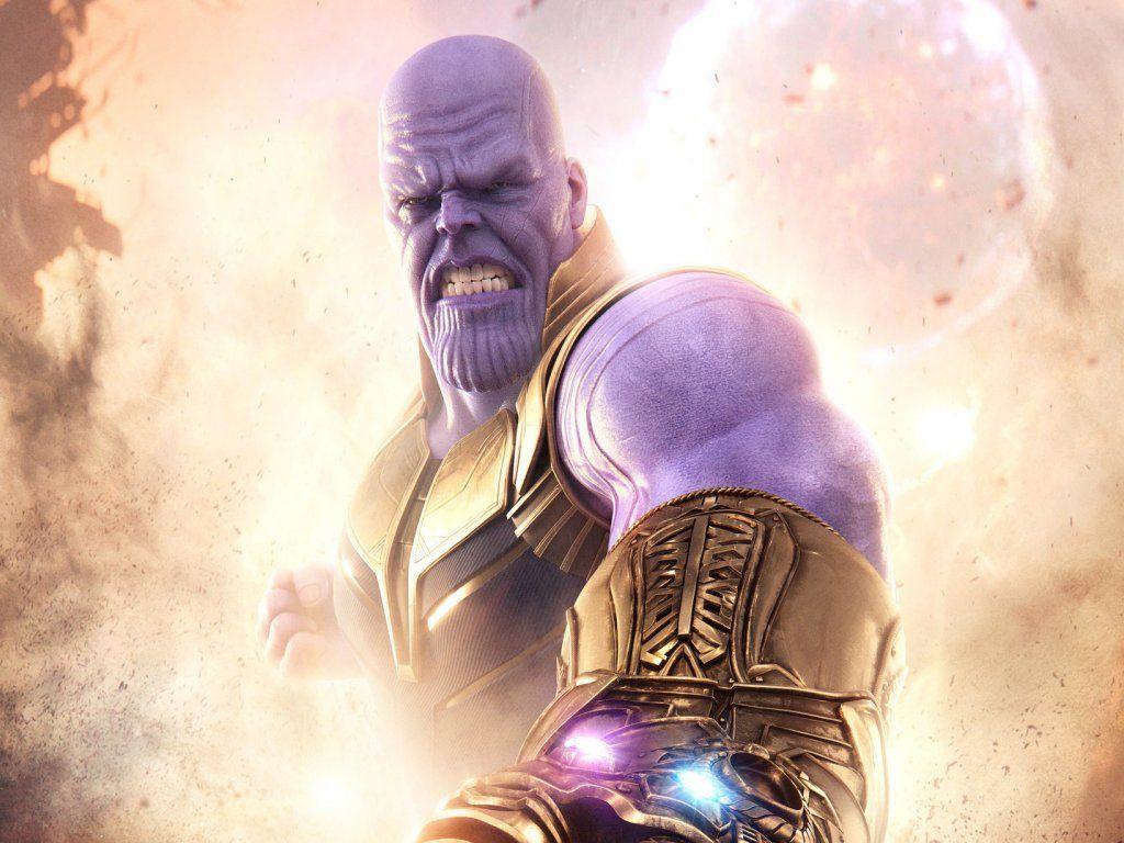 1024x768 Desktop wallpaper thanos, villain, imax poster, avengers: infinity