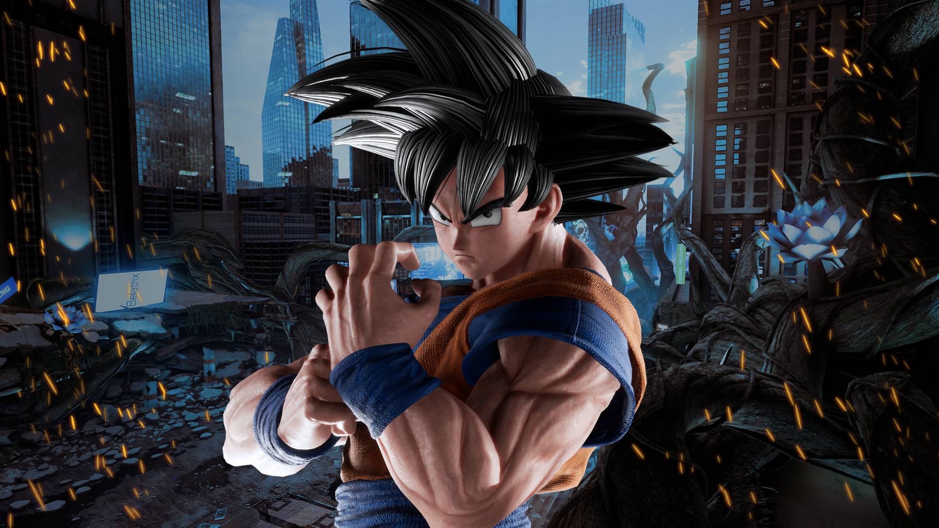1929x1085 Jump Force Goku Wallpaper. Cat with Monocle