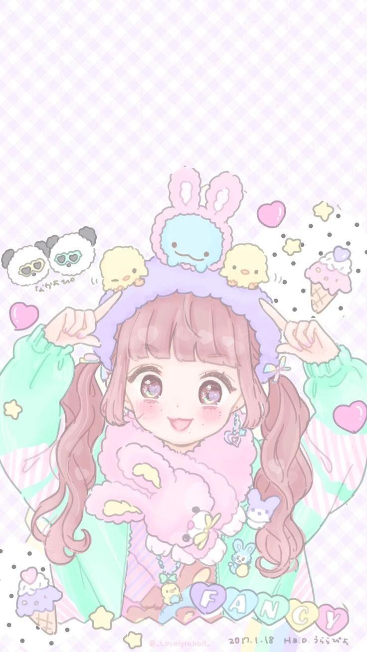 736x1308 best Kawaii Art image. Girl background, Girl