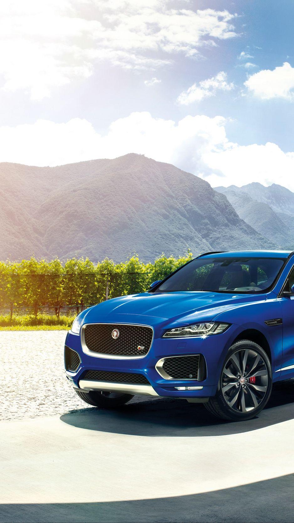 938x1668 Download Wallpaper 938x1668 Jaguar F Pace, Jaguar, Crossover, Blue