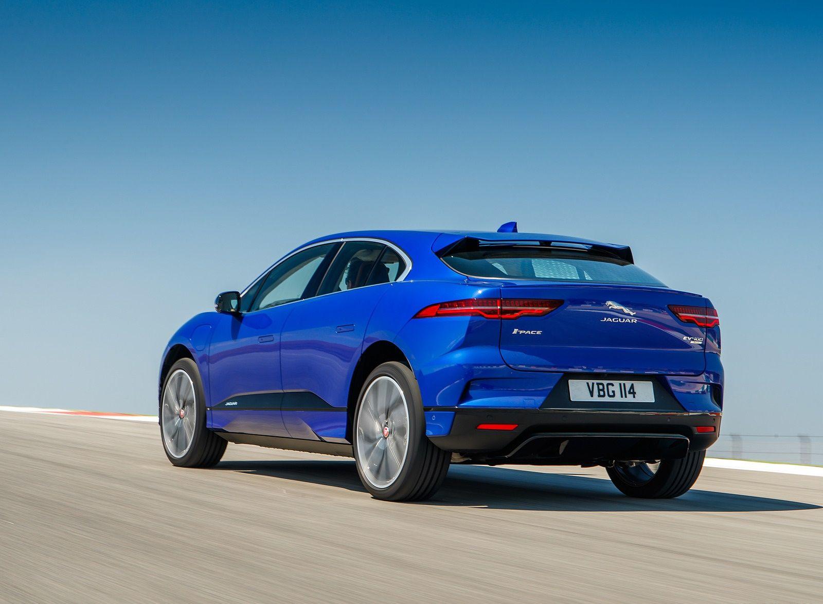 1600x1174 Jaguar I PACE (Color: Cesium Blue) Rear Three Quarter