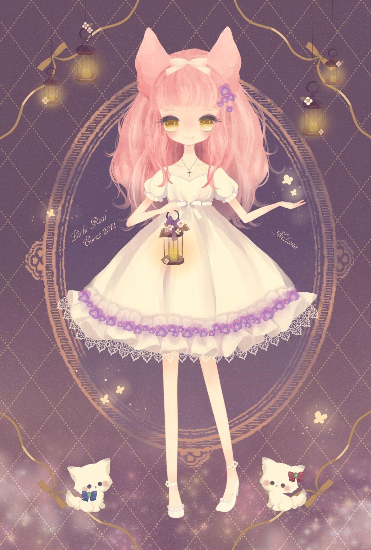 1181x1748 Kitty kitten cat girl lolita sweet cute kawaii artwork art drawing