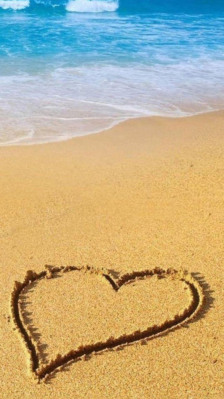 Heart Beach Wallpapers - Top Free Heart Beach Backgrounds - WallpaperAccess