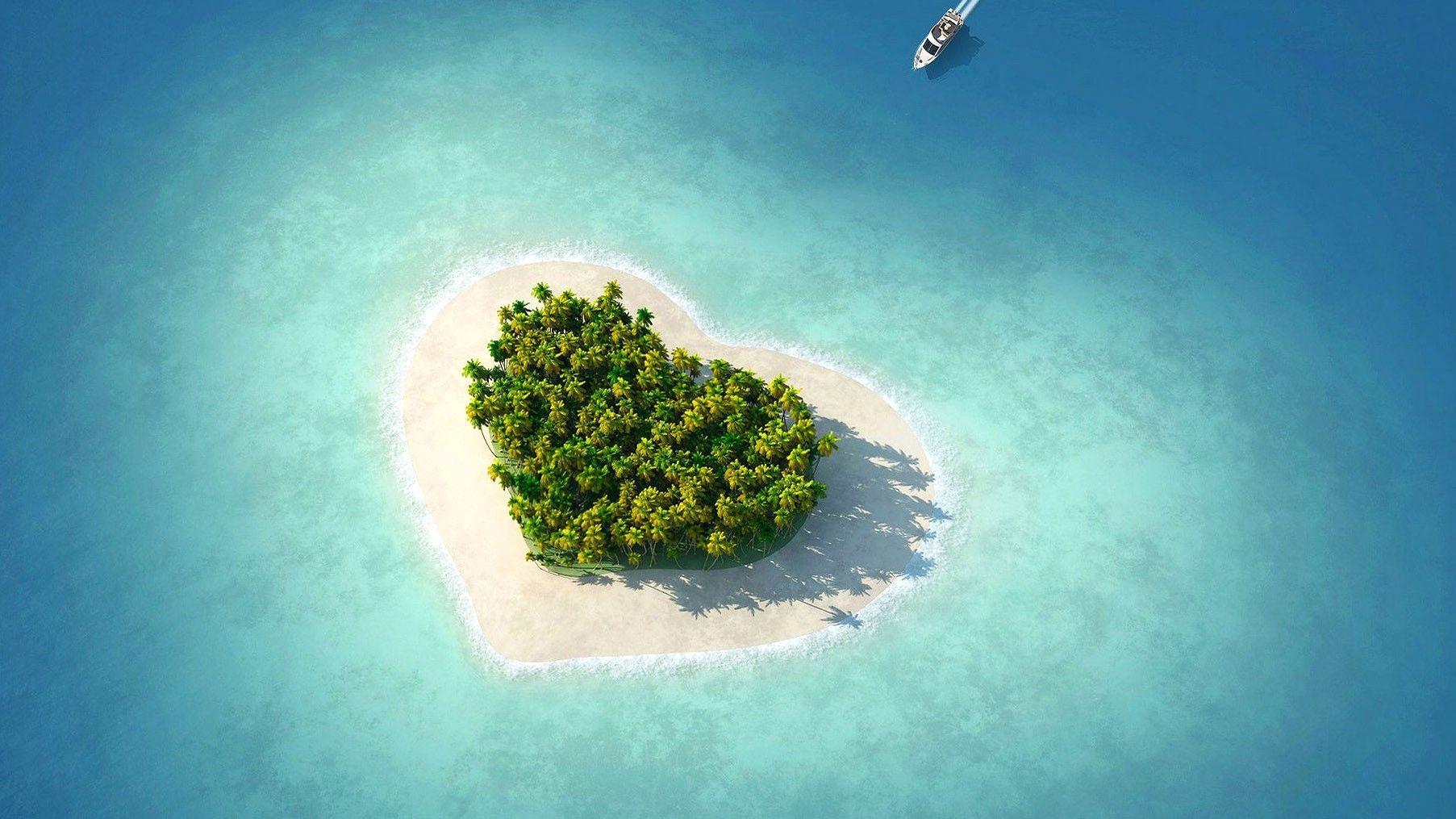 Heart Beach Wallpapers - Top Free Heart Beach Backgrounds - WallpaperAccess