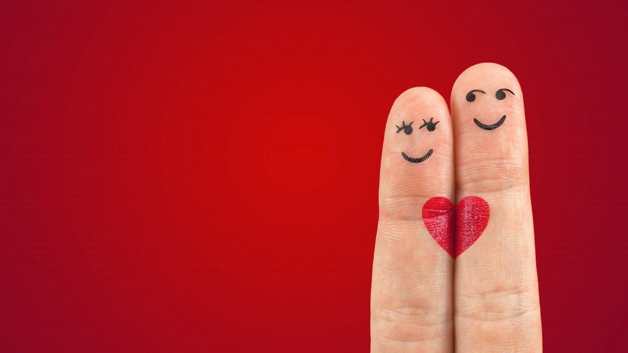 1280x720 Wallpaper Heart, Love, Couple, Fingers, 4K, Red, Love