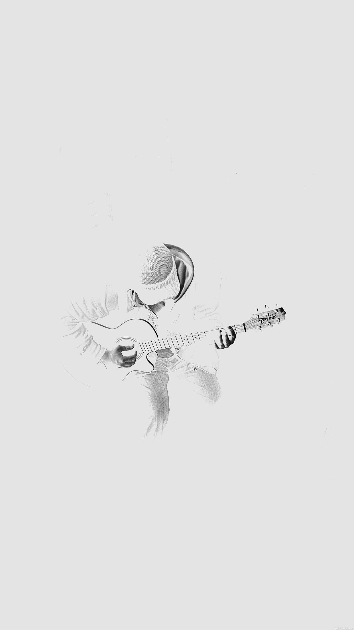 1242x2208 Out The Dark Guitar Player Music White