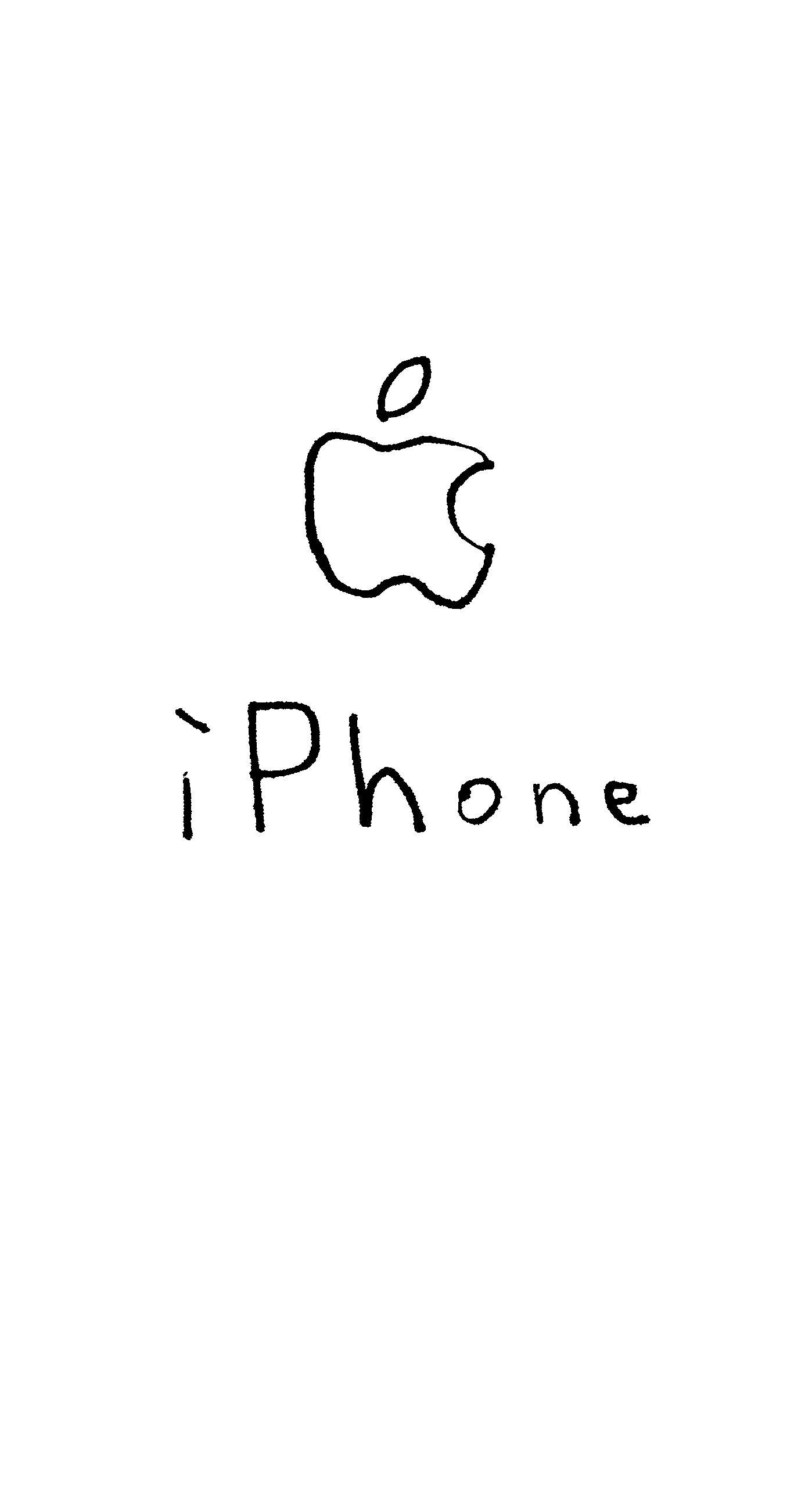 1398x2592 Illustrations Apple logo iPhone white. wallpaper.sc iPhone8Plus