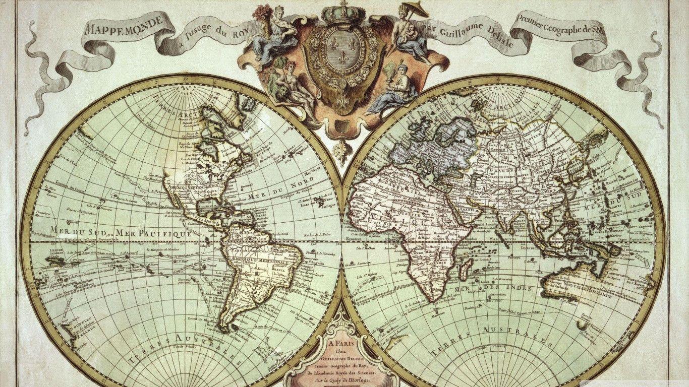 1366x768 Old Global Map 4K HD Desktop Wallpaper For Ultra TV Wide Incredible