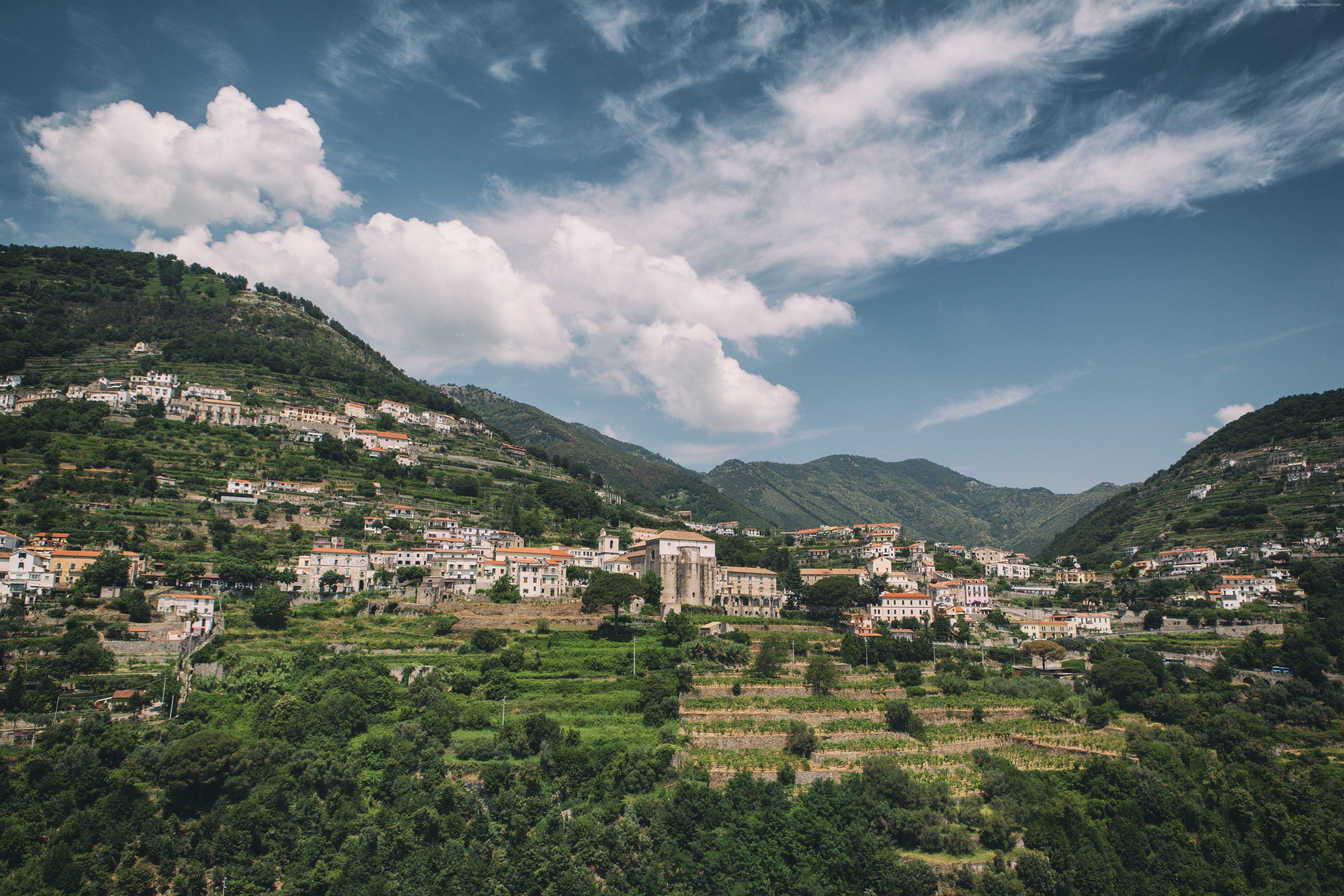5000x3333 #hills, #Italy, k, k wallpaper, #sky, #Ravello, #trees