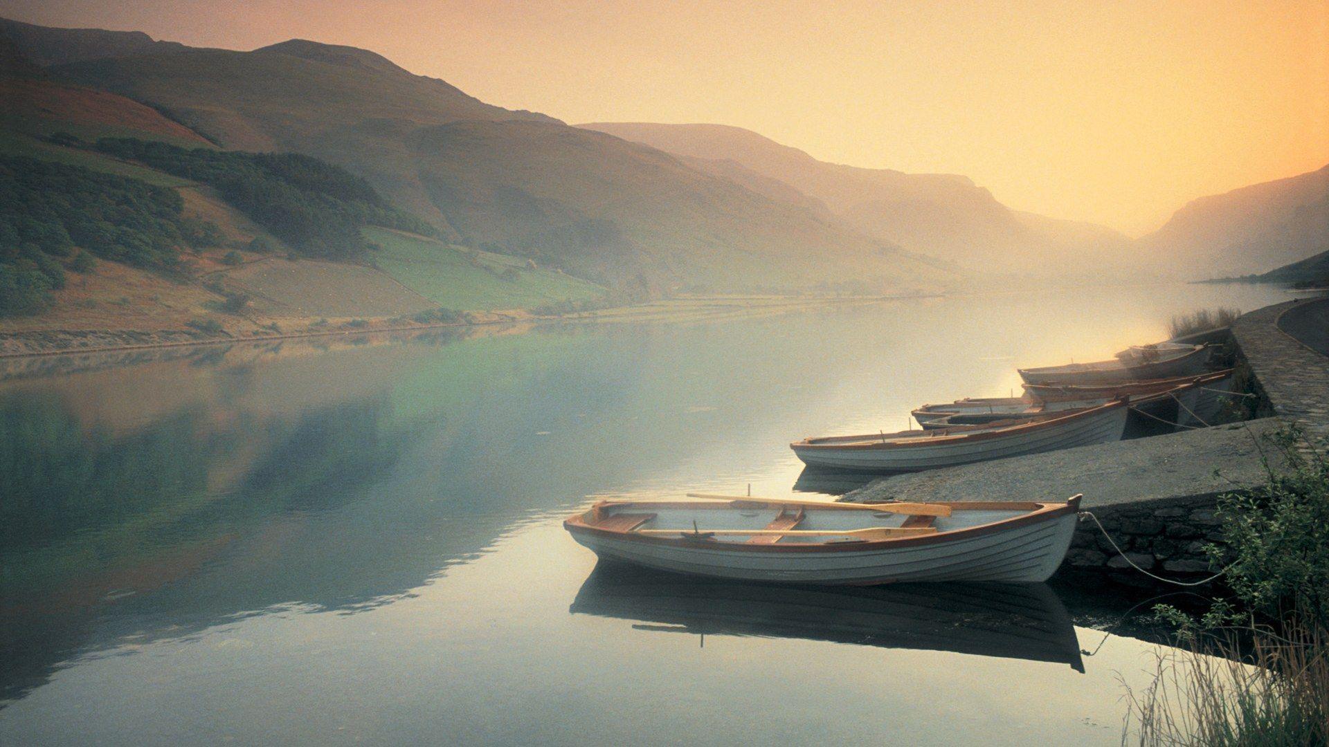 1920x1080 Britain, Tal Y Llyn Lake At Dawn, North Wales 1920*1080第12
