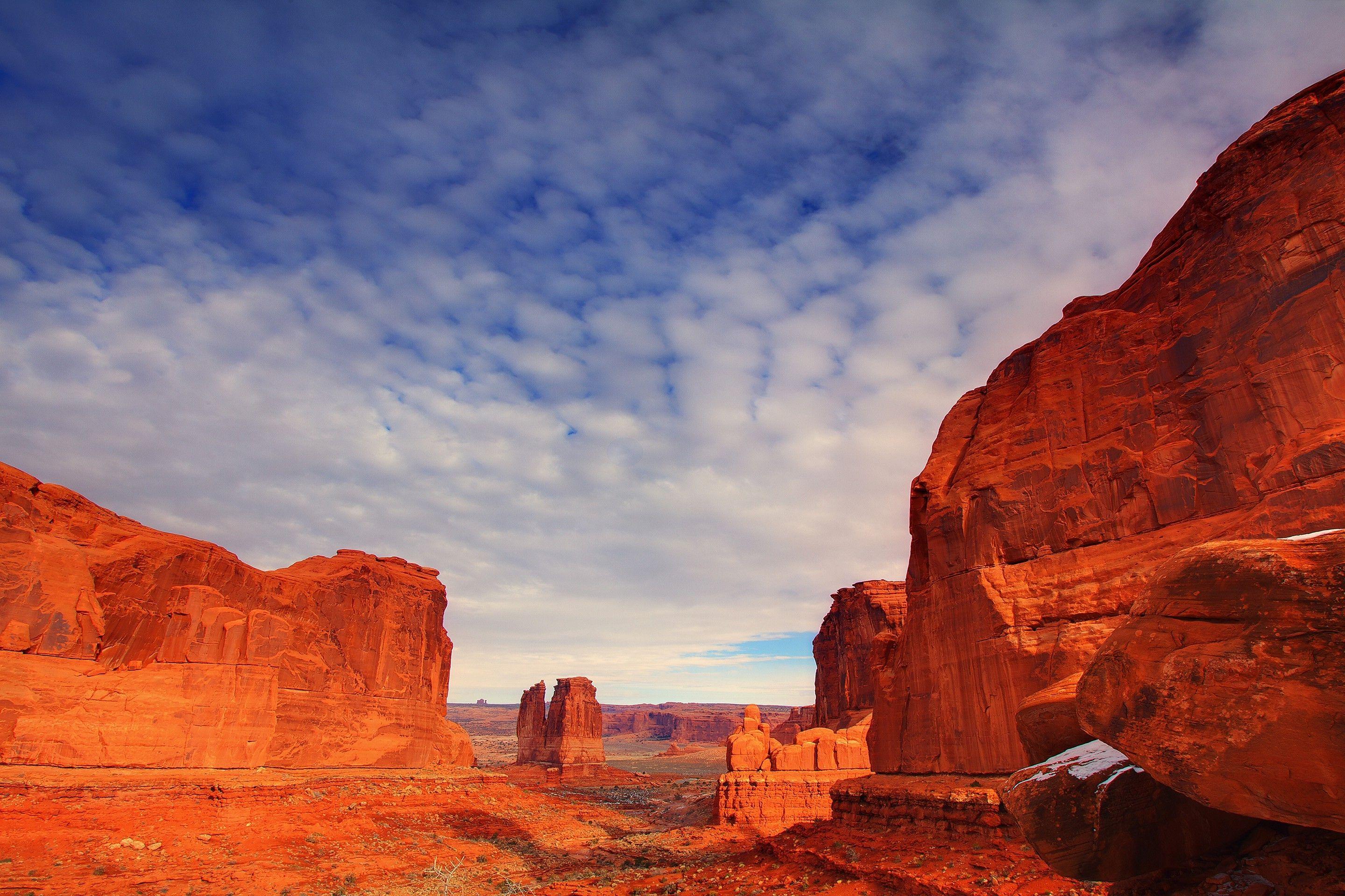 2880x1920 nature, Landscape, Desert, Rock Formation, Arches National Park