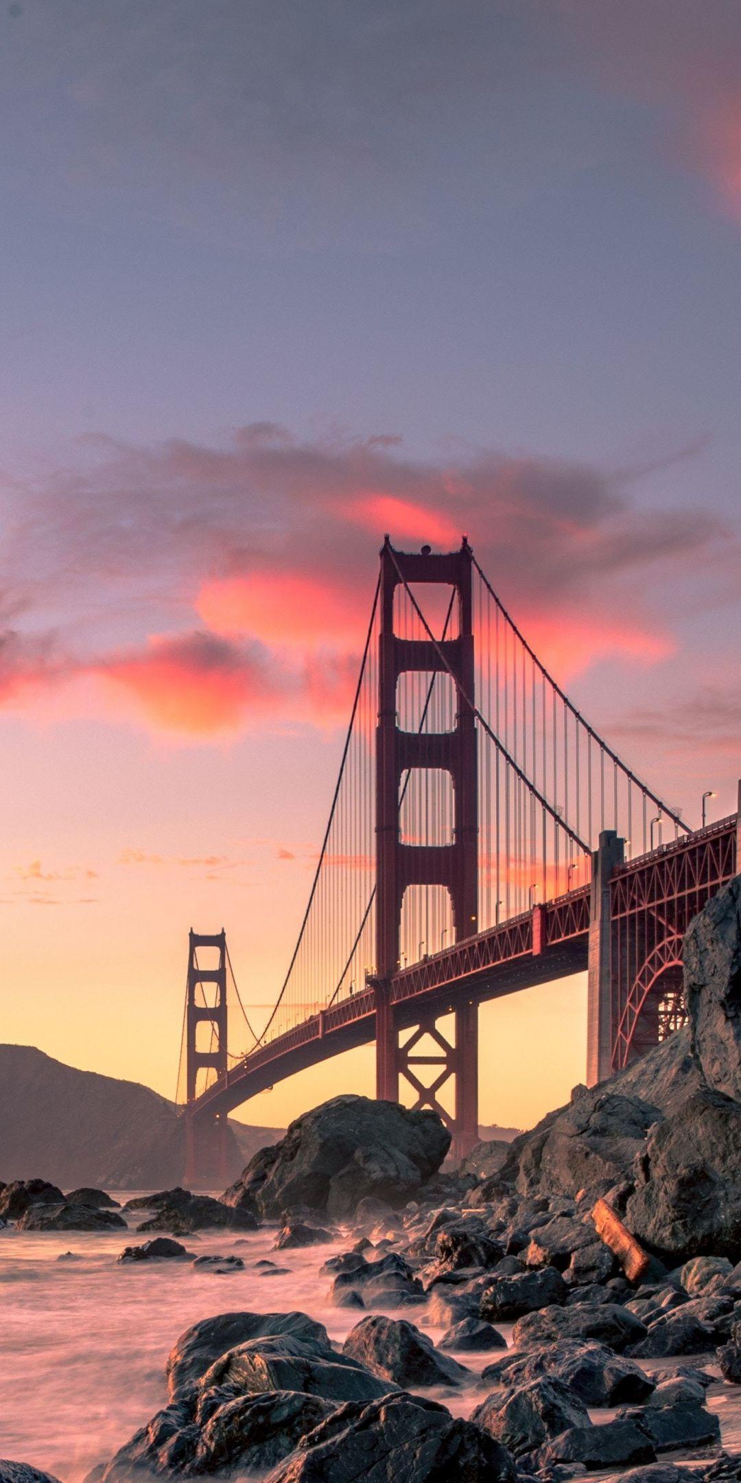 Golden Gate Bridge Sunset Wallpapers Top Free Golden Gate Bridge Sunset Backgrounds Wallpaperaccess