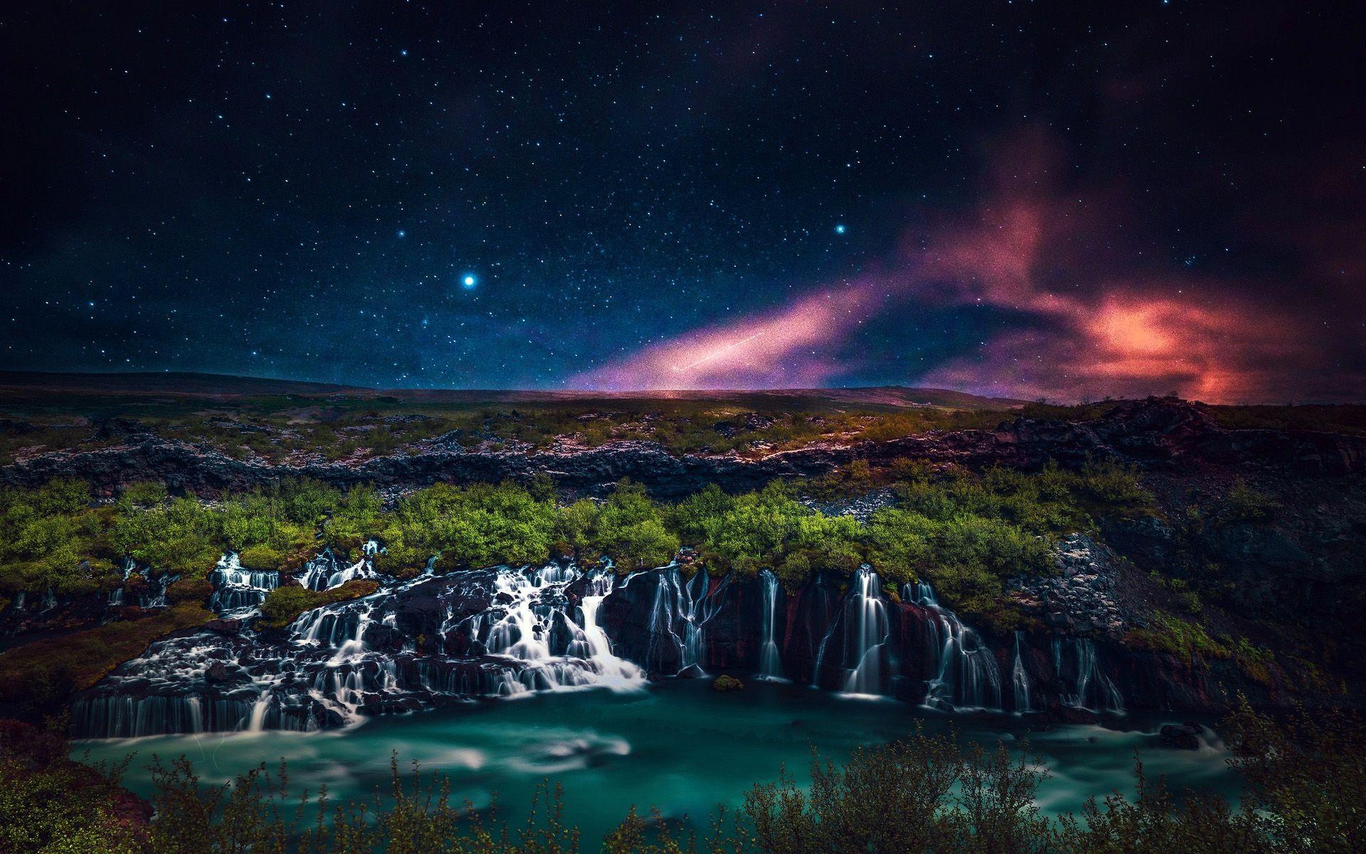 1920x1200 Download wallpaper Iceland, waterfalls, beautiful nature
