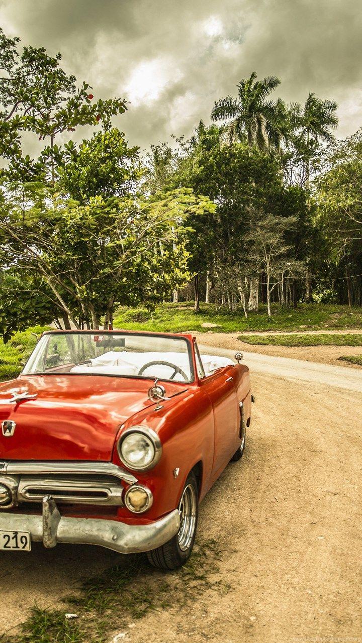 720x1280 Cuba Old Car Red Forest Wallpaper HD. Free Desktop Background 2016. Desktop Background