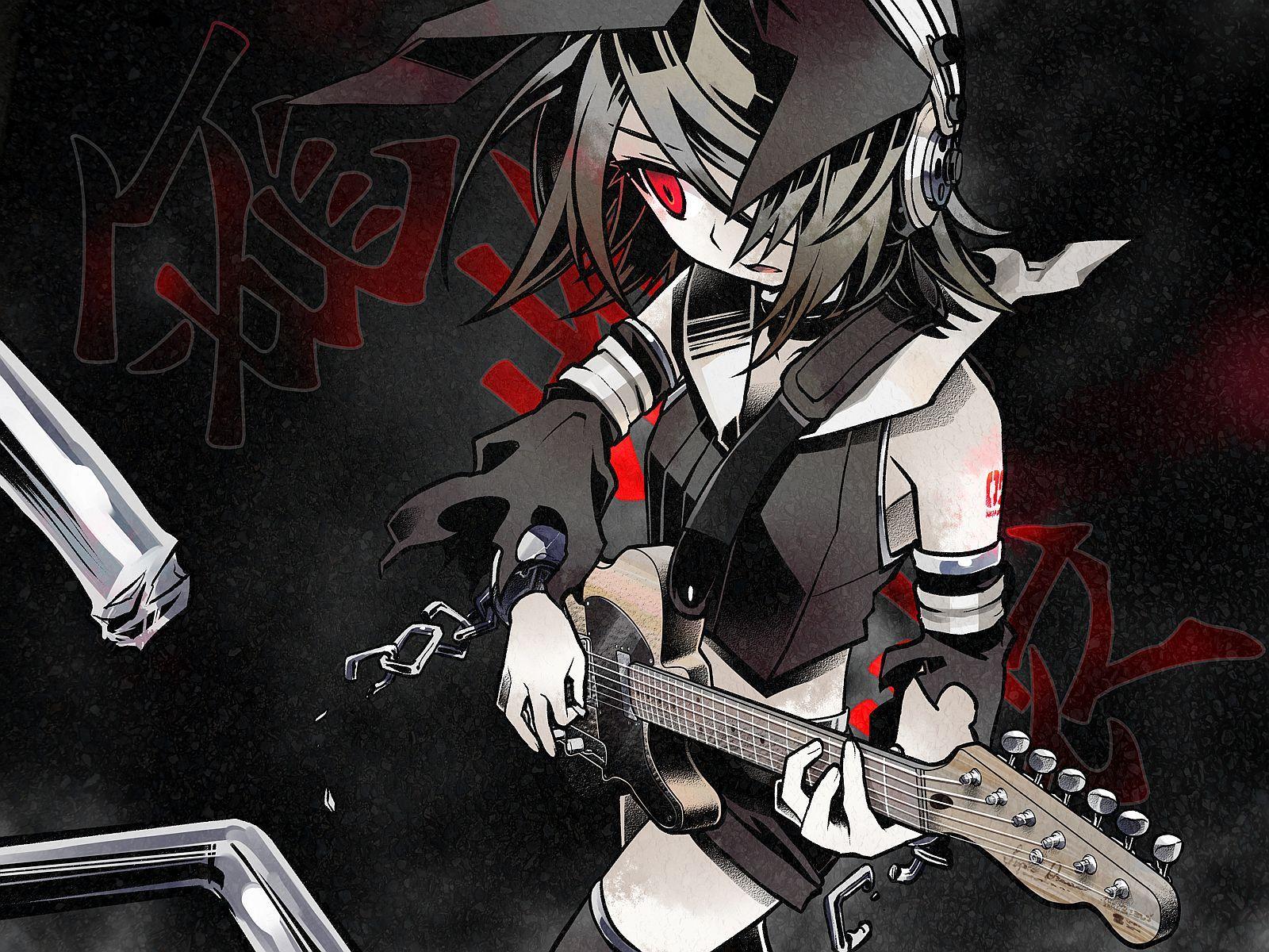 1600x1200 Free download Cool Manga Guitar Wallpaper WallpaperLepi