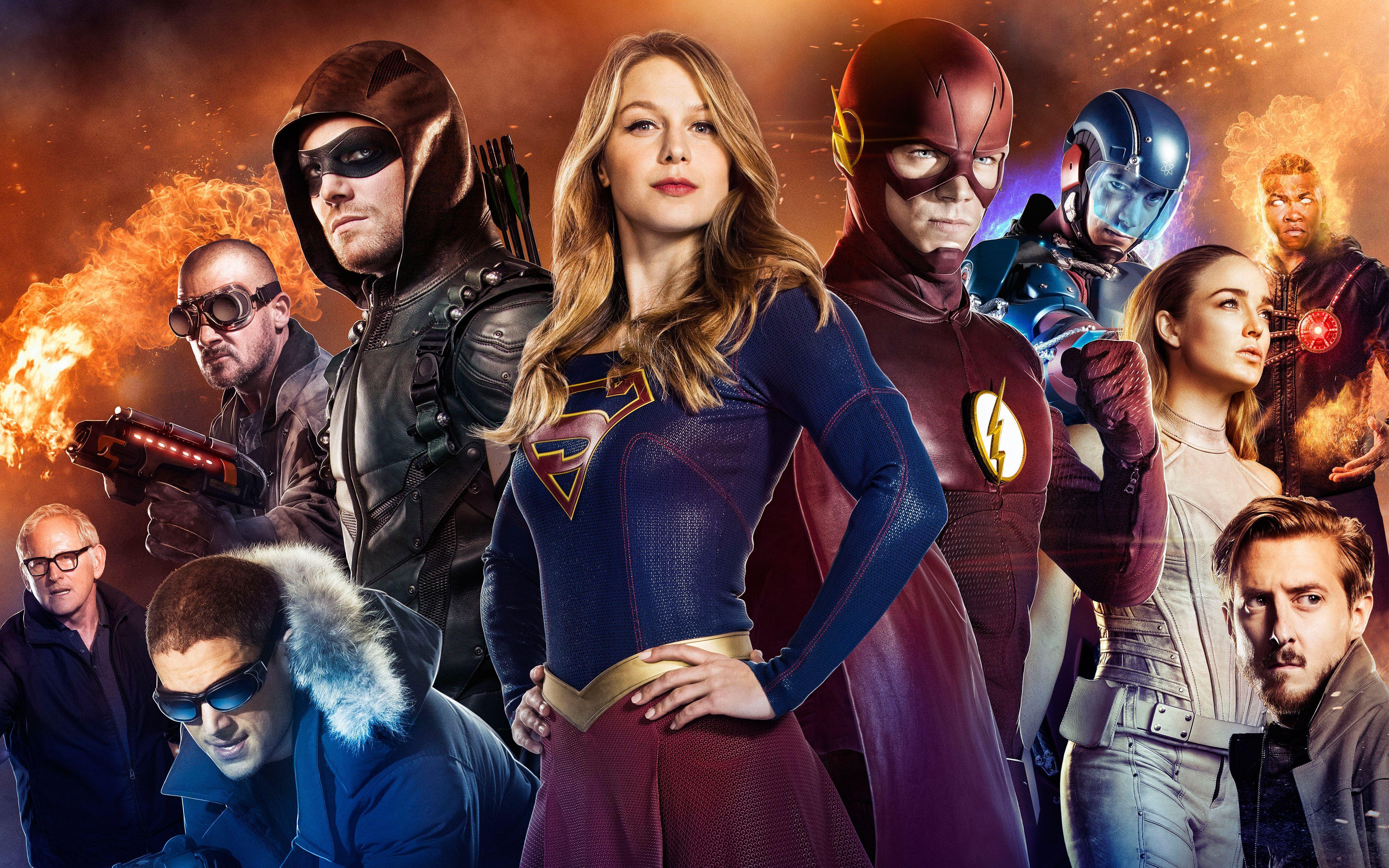 4490x2806 Arrow Supergirl Flash Legends Of Tomorrow 4K HD Arrow