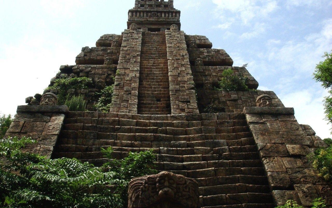 1280x800 Mayan Tag wallpaper: Bayon Sanctuary Mayan Structures Monuments