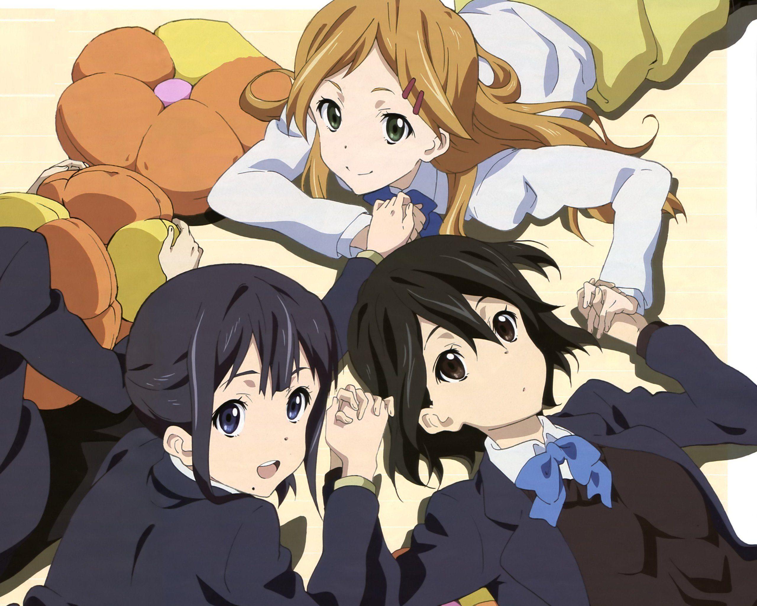 2560x2048 anime girls, Kokoro Connect, Inaba Himeko, Kiriyama Yui, Nagase