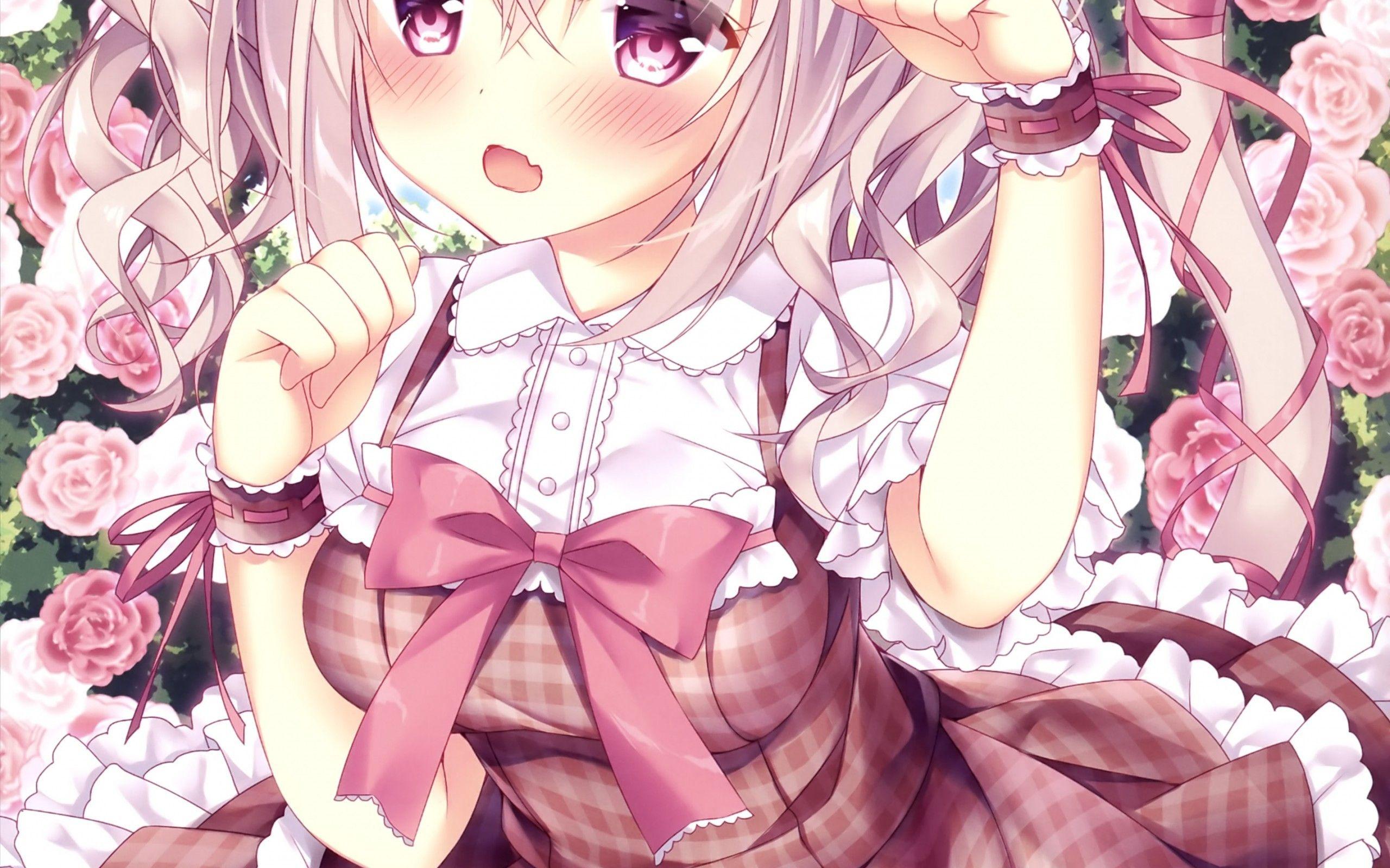2560x1600 Download 2560x1600 Anime Cat Girl, Loli, Ribbon, Cute, Animal Ears