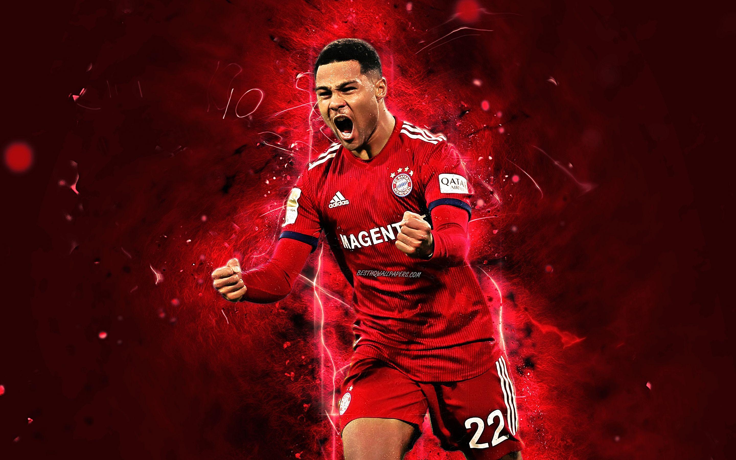 2880x1800 Download wallpaper Serge Gnabry, goal, Bayern Munich FC, german