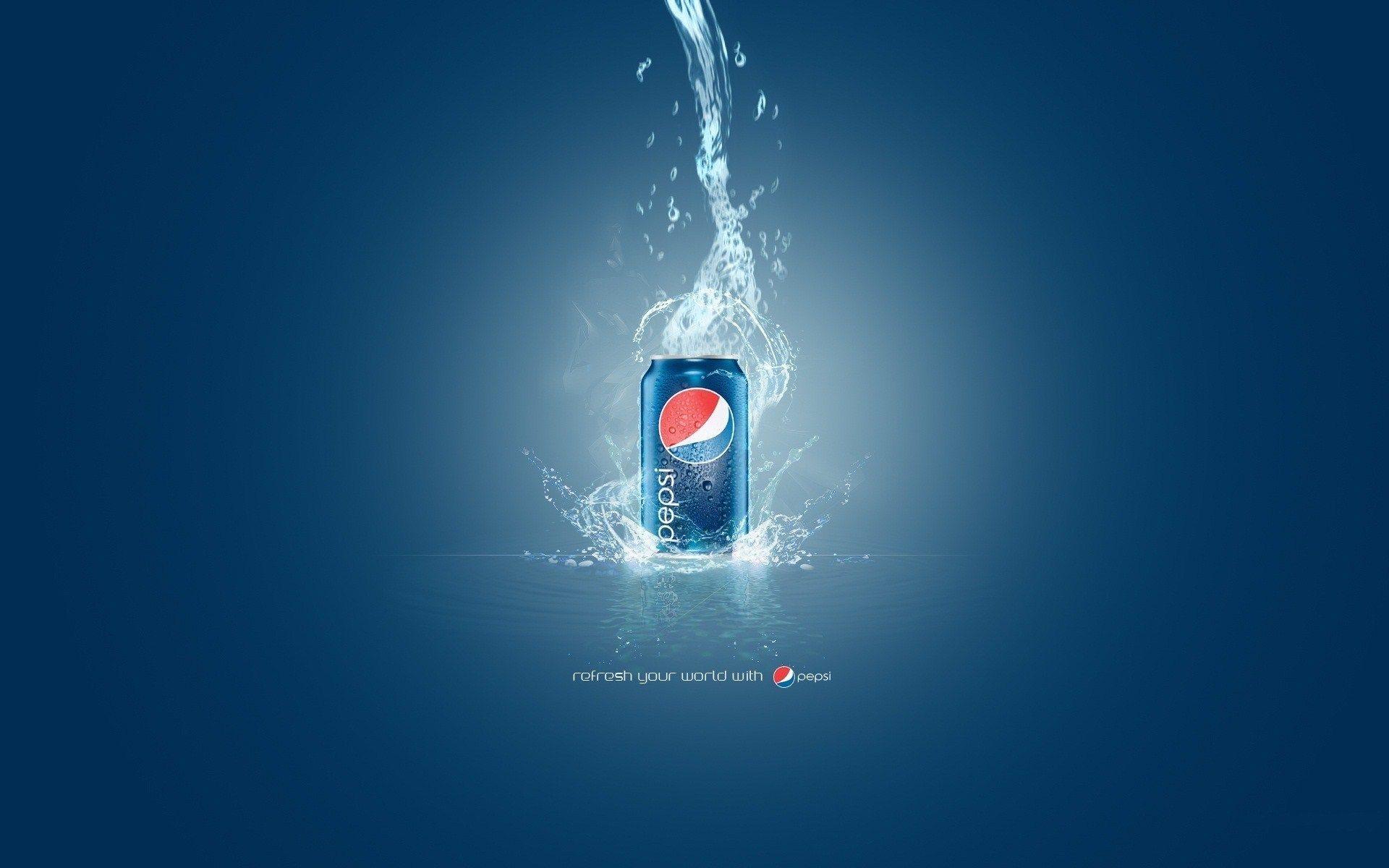 1920x1200 Pepsi Can Water Splash Logo Desktop Wallpaper