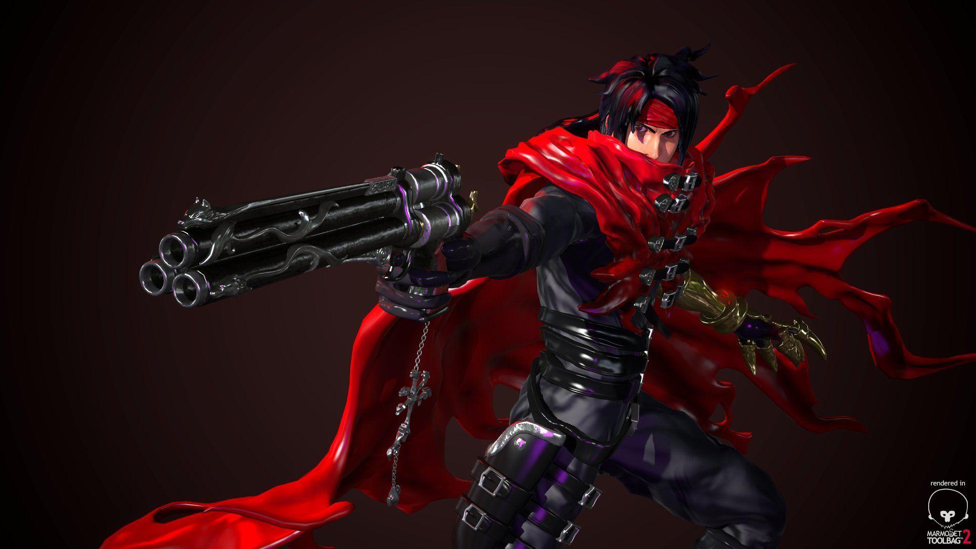 1920x1080 Final Fantasy Vincent Valentine Art Wallpaper