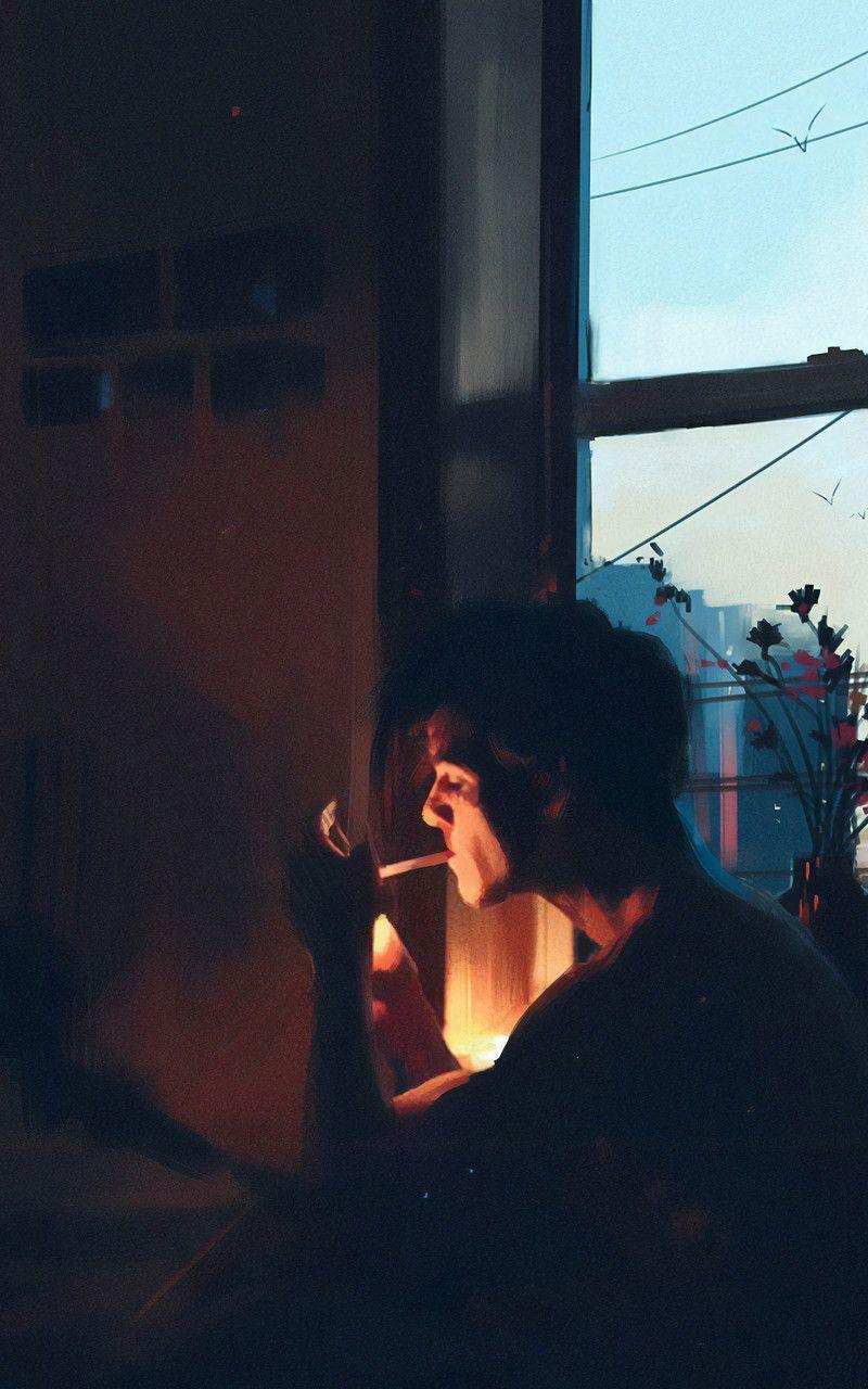 800x1280 Boy Alone In Room Smoking 4k Nexus Samsung Galaxy Tab