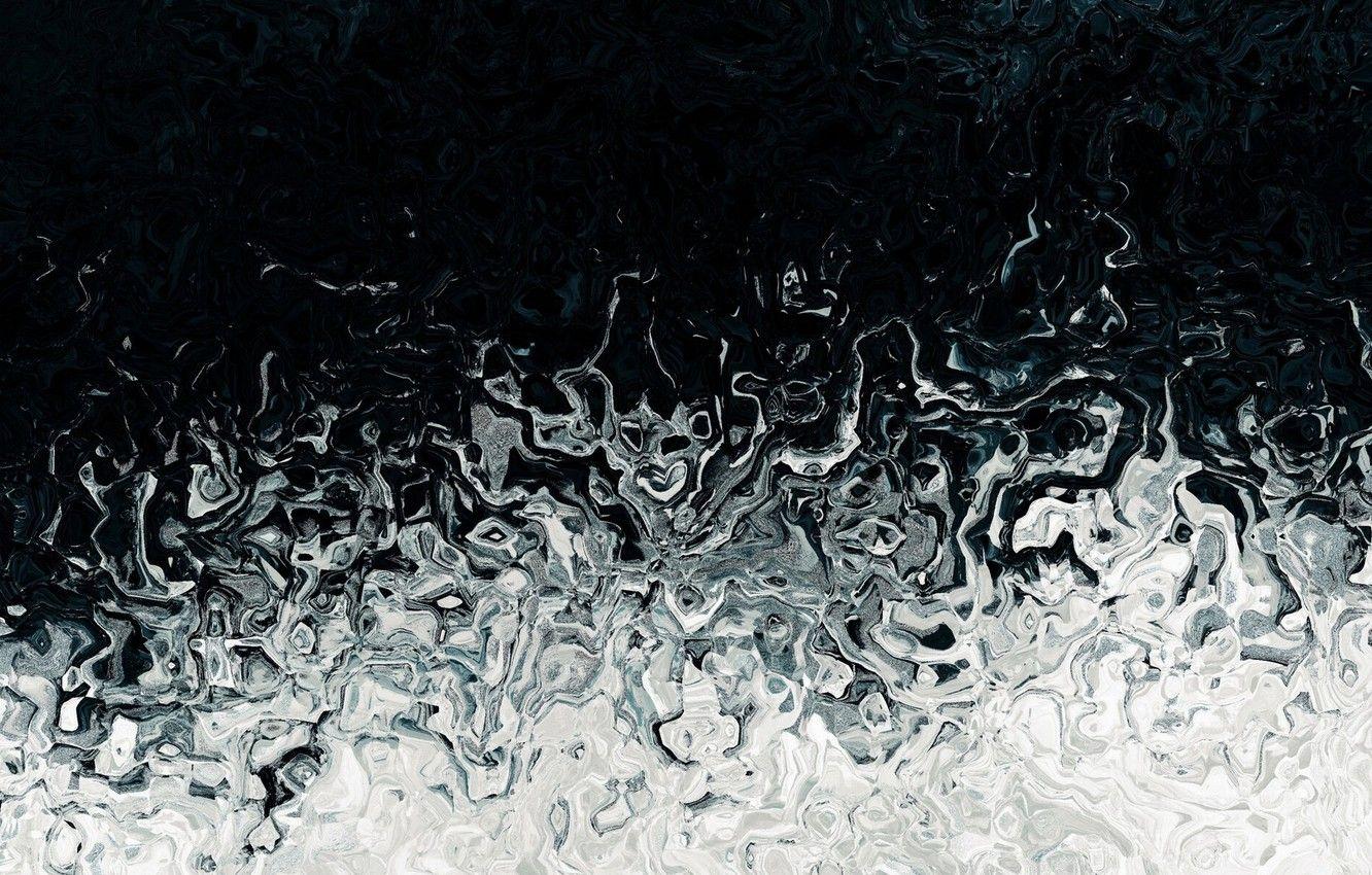 1332x850 Photo Wallpaper White, Black, Liquid, Textures, Abstraction