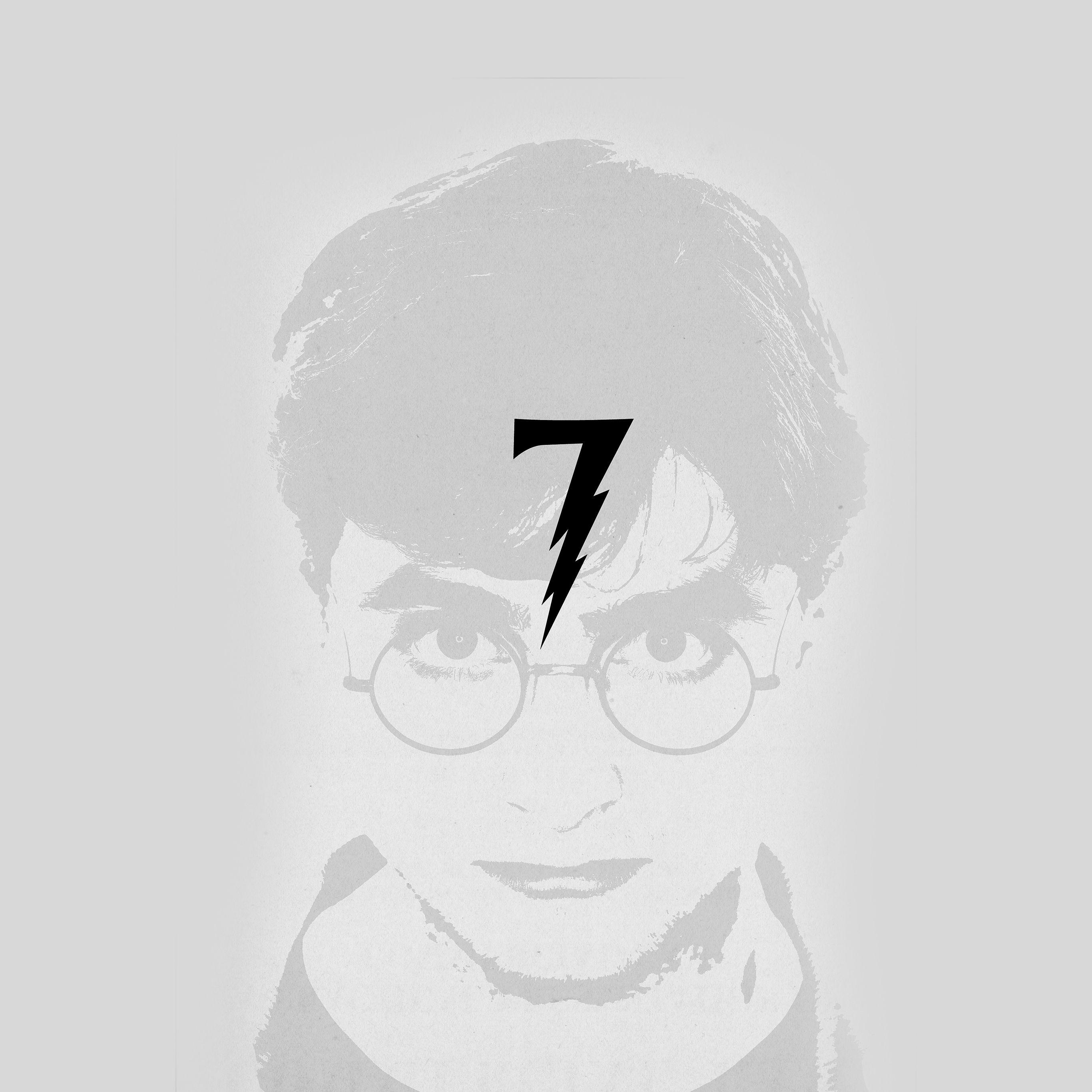 2732x2732 Harry Potter Art Minimal Film Gray