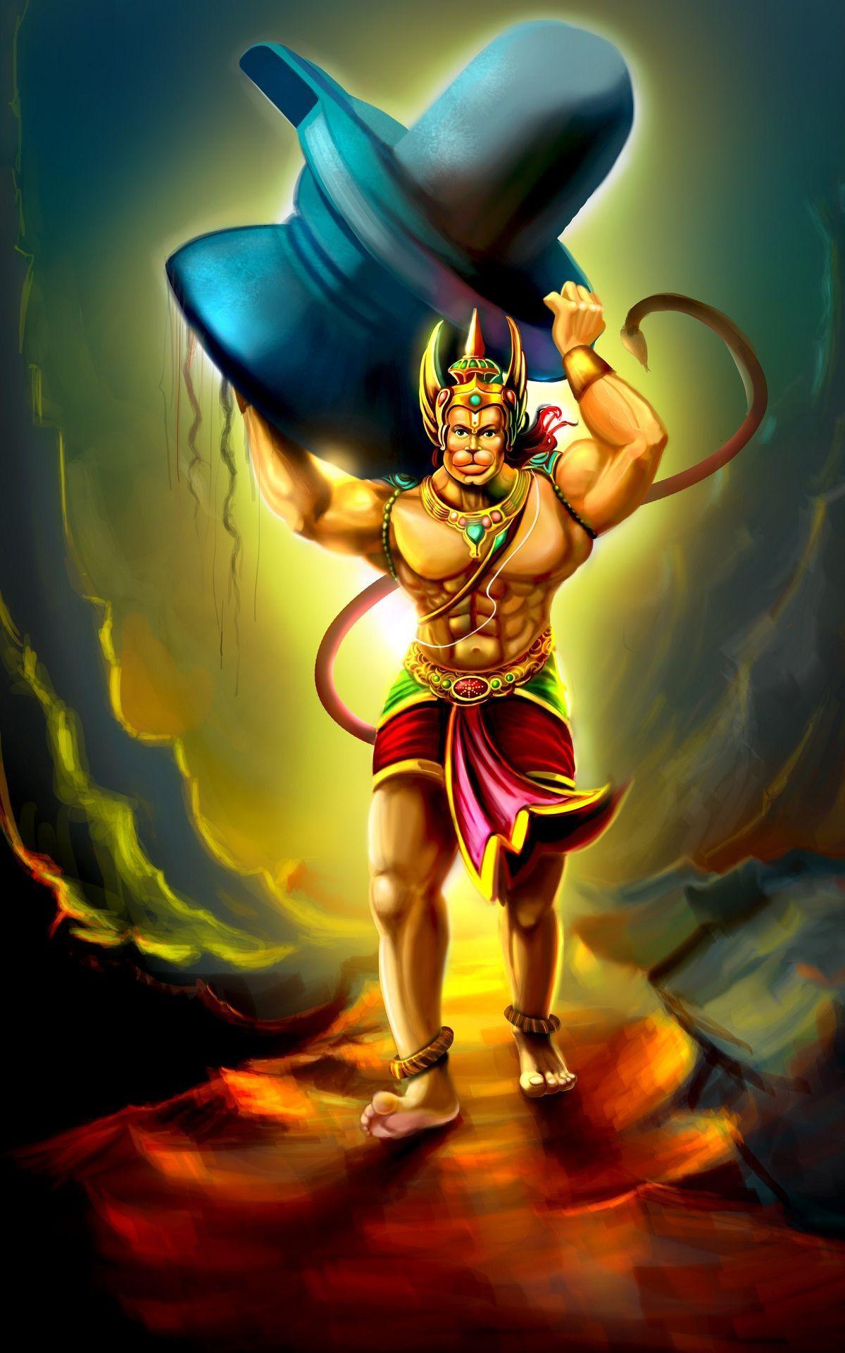 1200x1920 Lord Hanuman Angry Animated Wallpaper HD