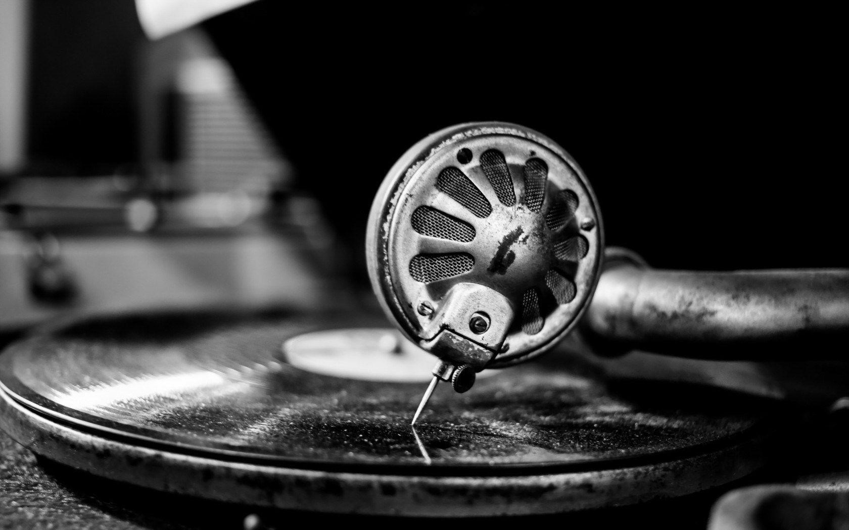 1680x1050 gramophone music macro. Pikap, Müzik, Tasarım