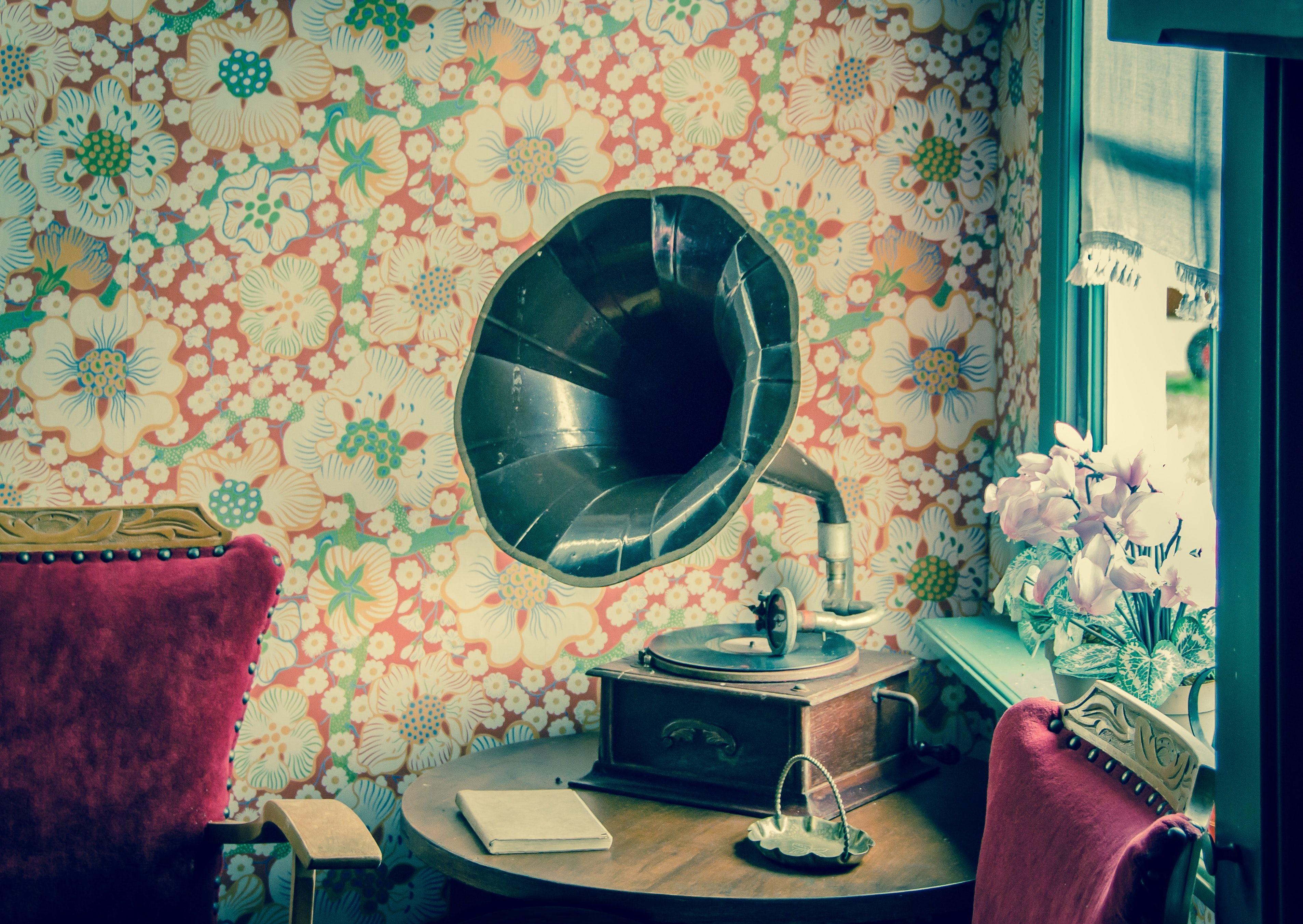 3814x2707 Brown and Black Gramophone · Free