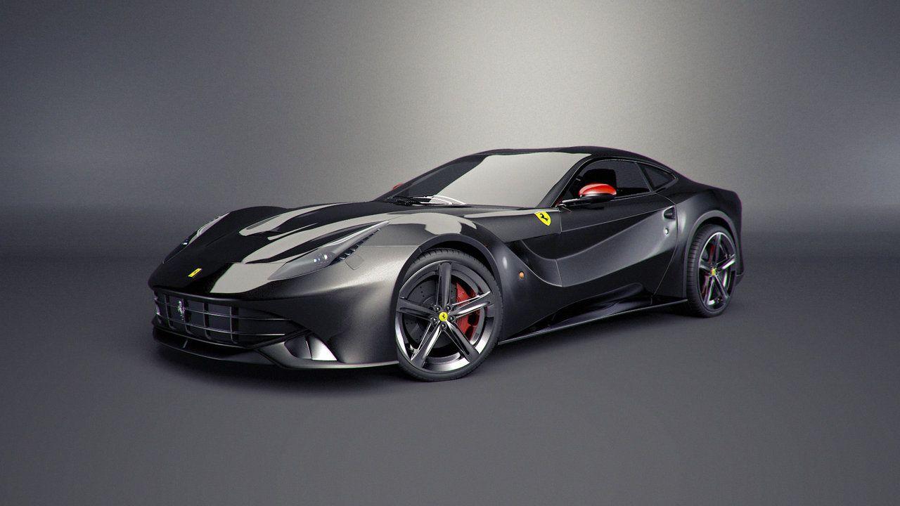 1280x720 Ferrari F12 Black Top Wallpaper