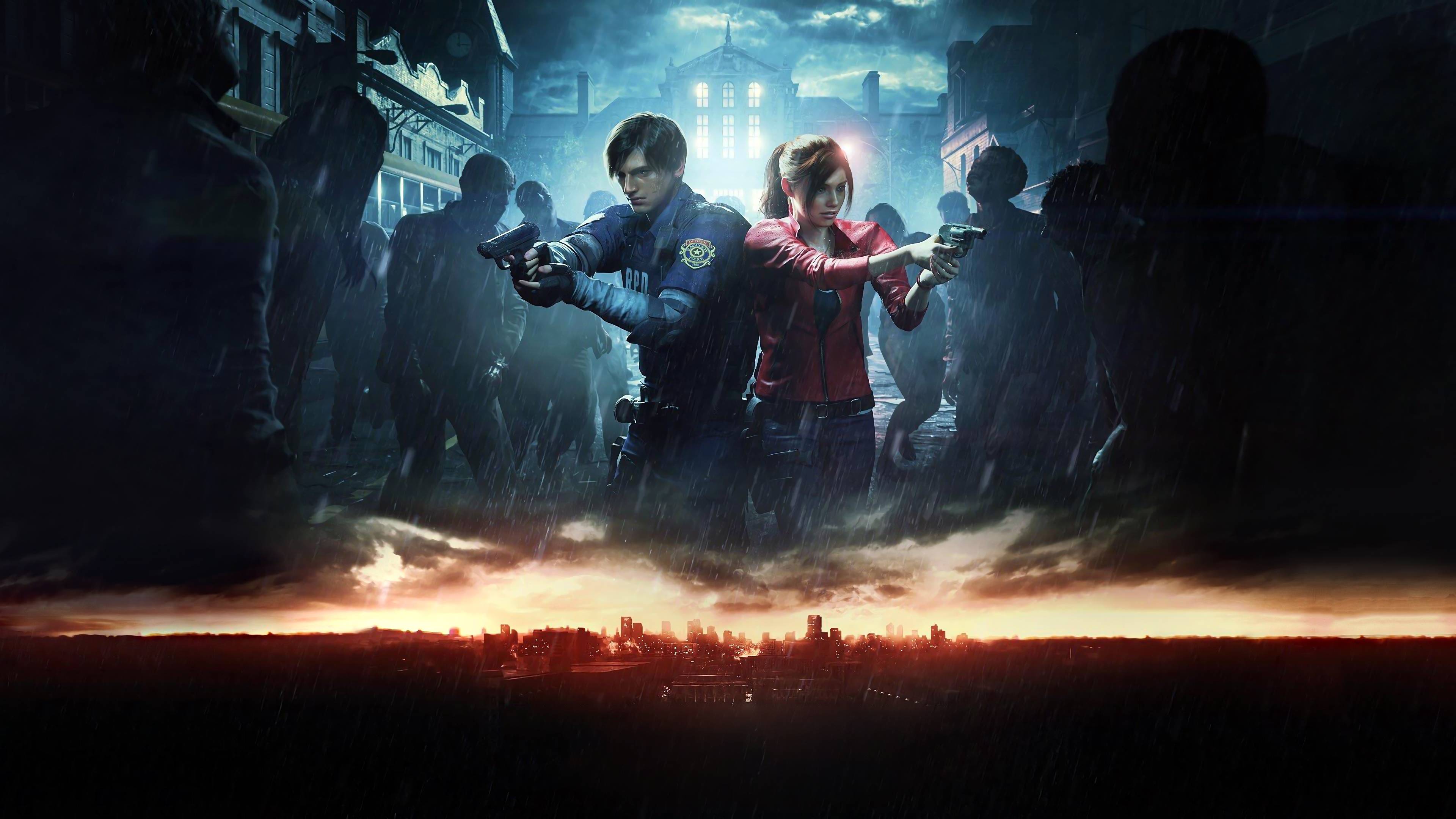 3840x2160 Leon Scott Kennedy 4K 8K HD Resident Evil Wallpaper