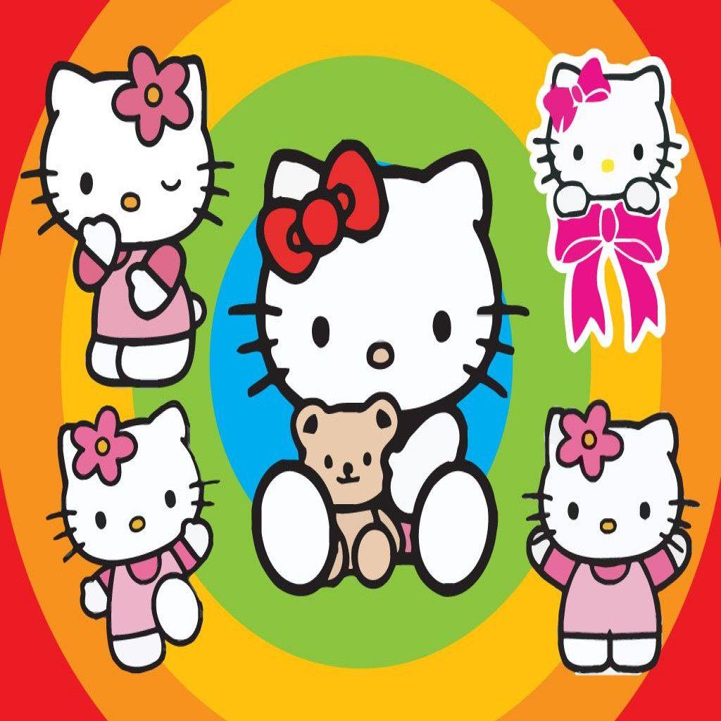 1024x1024 Hình nền sinh nhật Hello Kitty đẹp