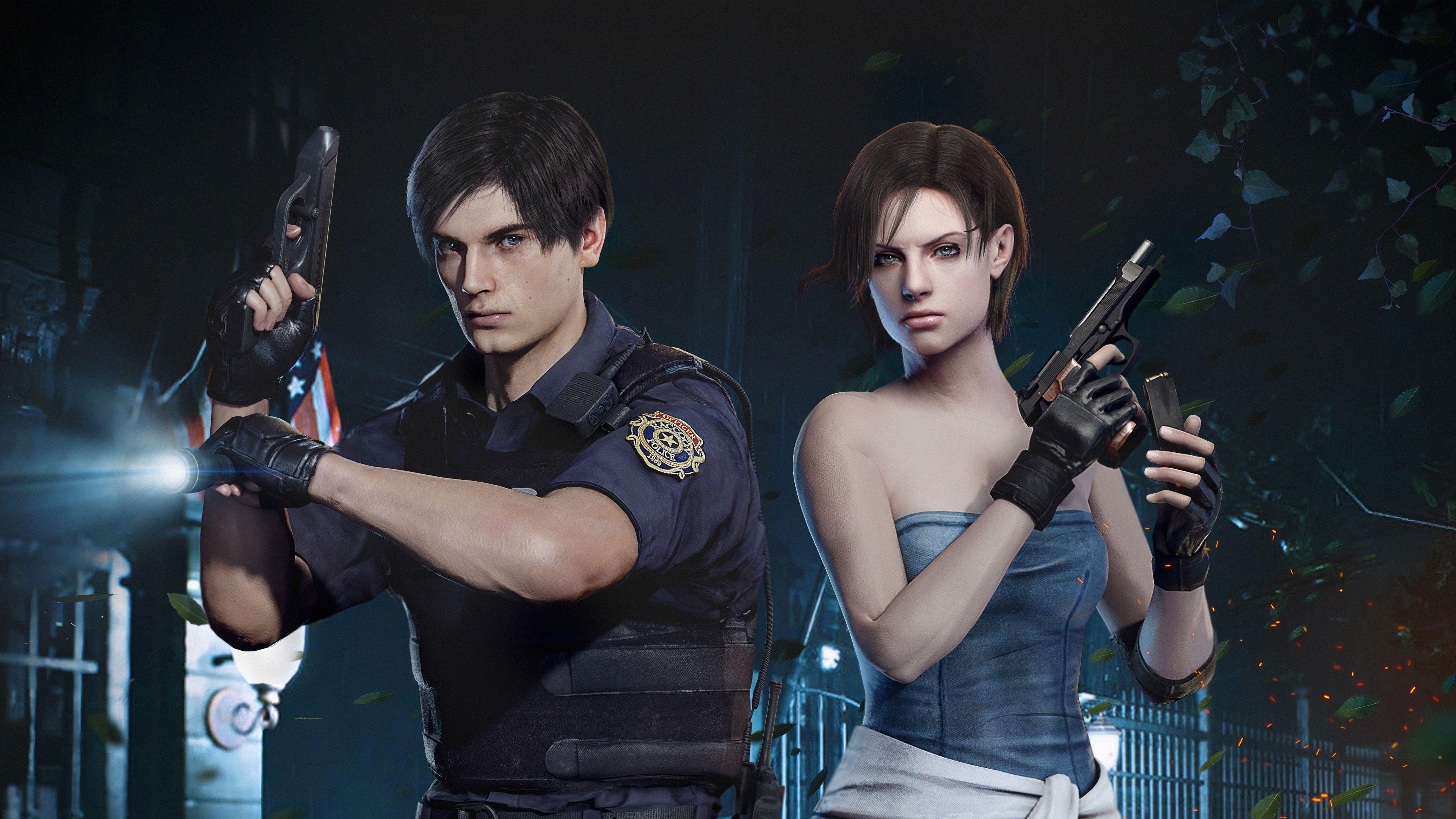 Resident evil reverse. Леон Кеннеди и Джилл Валентайн. Леон Кеннеди и Клэр Редфилд Resident Evil 3. Resident Evil Леон и Джилл. Джилл Валентайн Resident Evil 4.