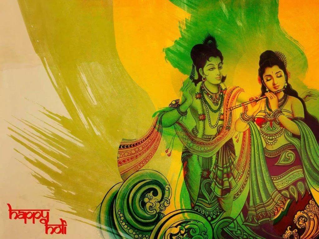 1024x768 Holi 2019 Radha Krishna Image HD Wallpaper Photo Picture 3D