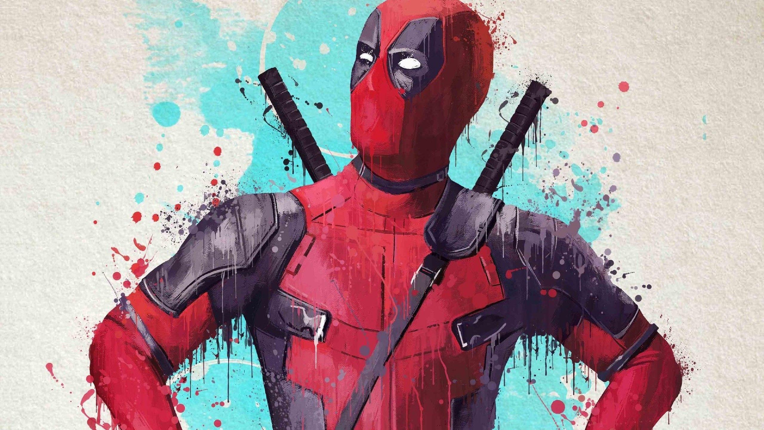 2560x1440 Deadpool Splash Art 1440P Resolution Wallpaper, HD