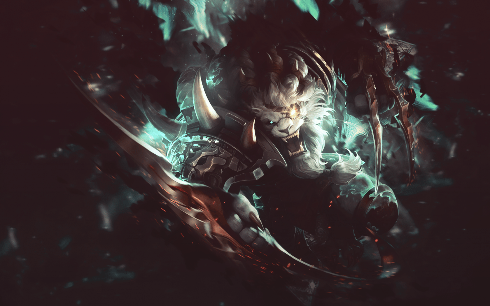 1680x1050 Free download League Of Legends Rengar New Splash Art Wallpaper
