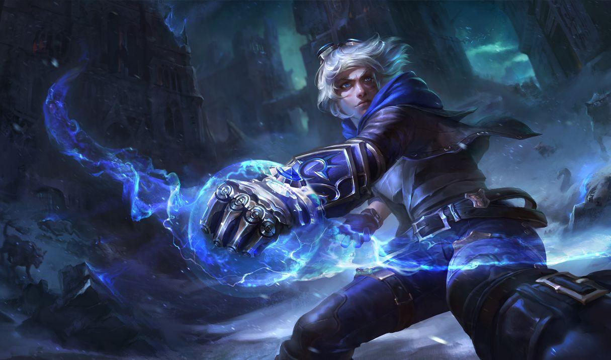 1215x717 Frosted Ezreal Skin of Legends Wallpaper