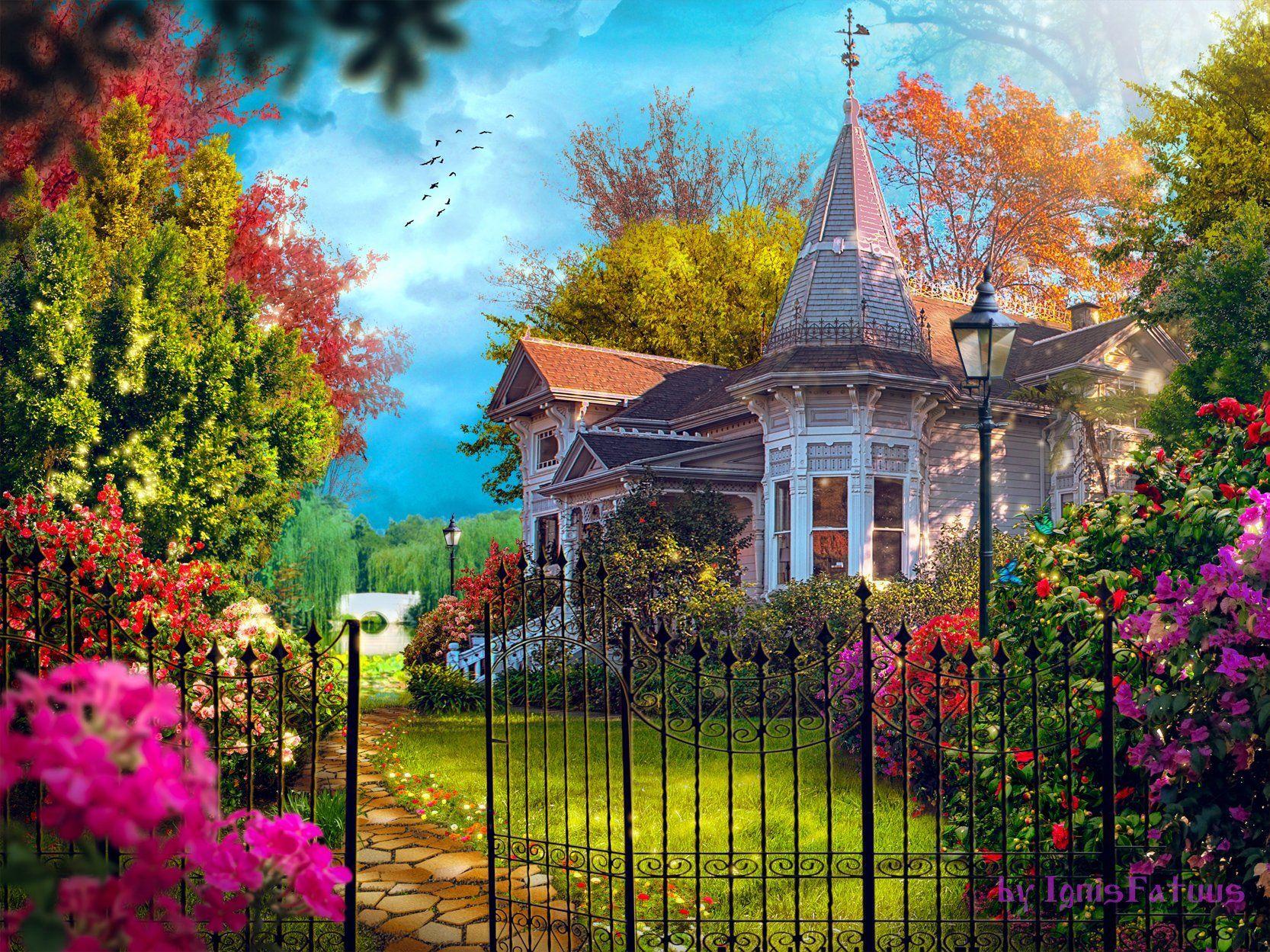 Garden House Wallpapers - Top Free Garden House Backgrounds -  WallpaperAccess