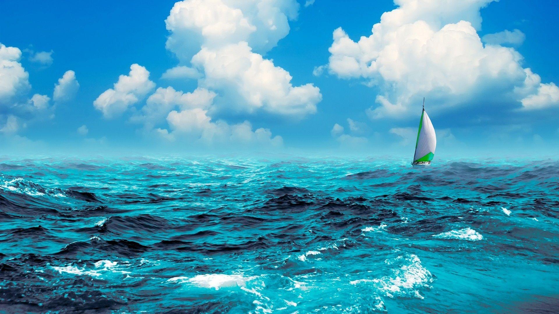 1920x1080 Deep Blue Sea Background. Sea Dinosaurs