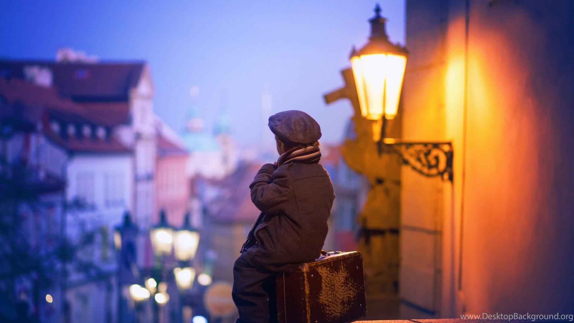 1920x1080 Situations, Boy, Bag, City Wallpaper Hd, Desktop Hd, Lantern
