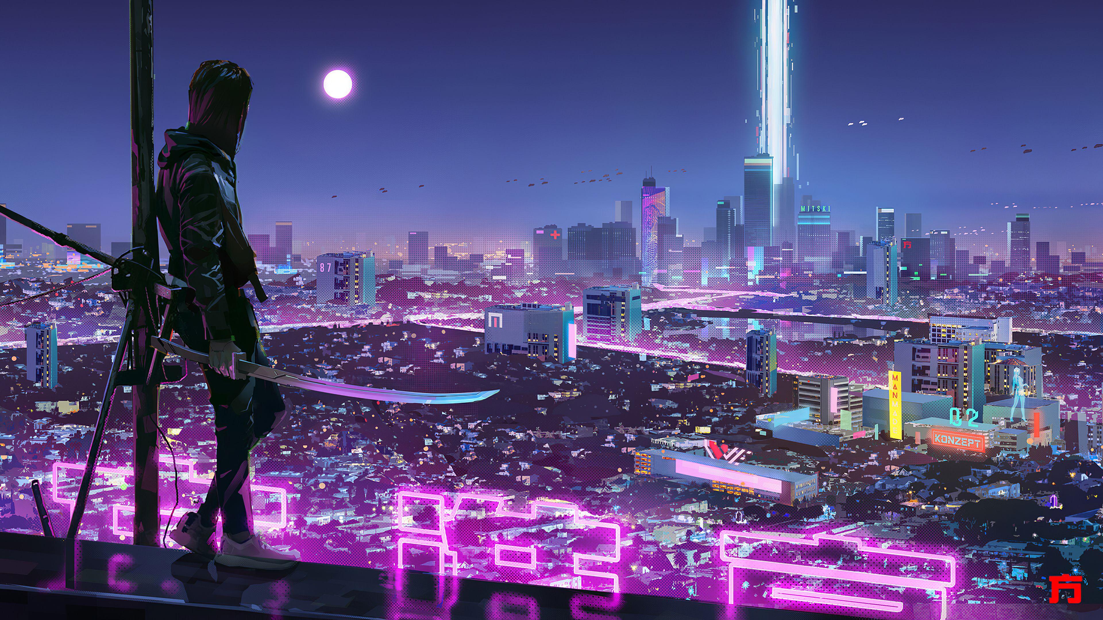 Cyber, Science Fiction, Digital Art, Concept Art - Cyberpunk Art HD  wallpaper