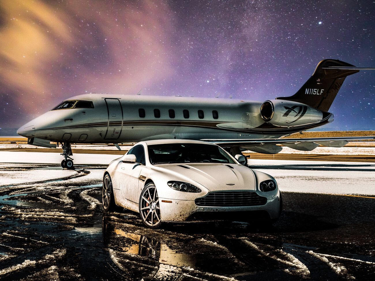 1300x975 Poster Car and Privat Jet. Wall Art 1 FREE