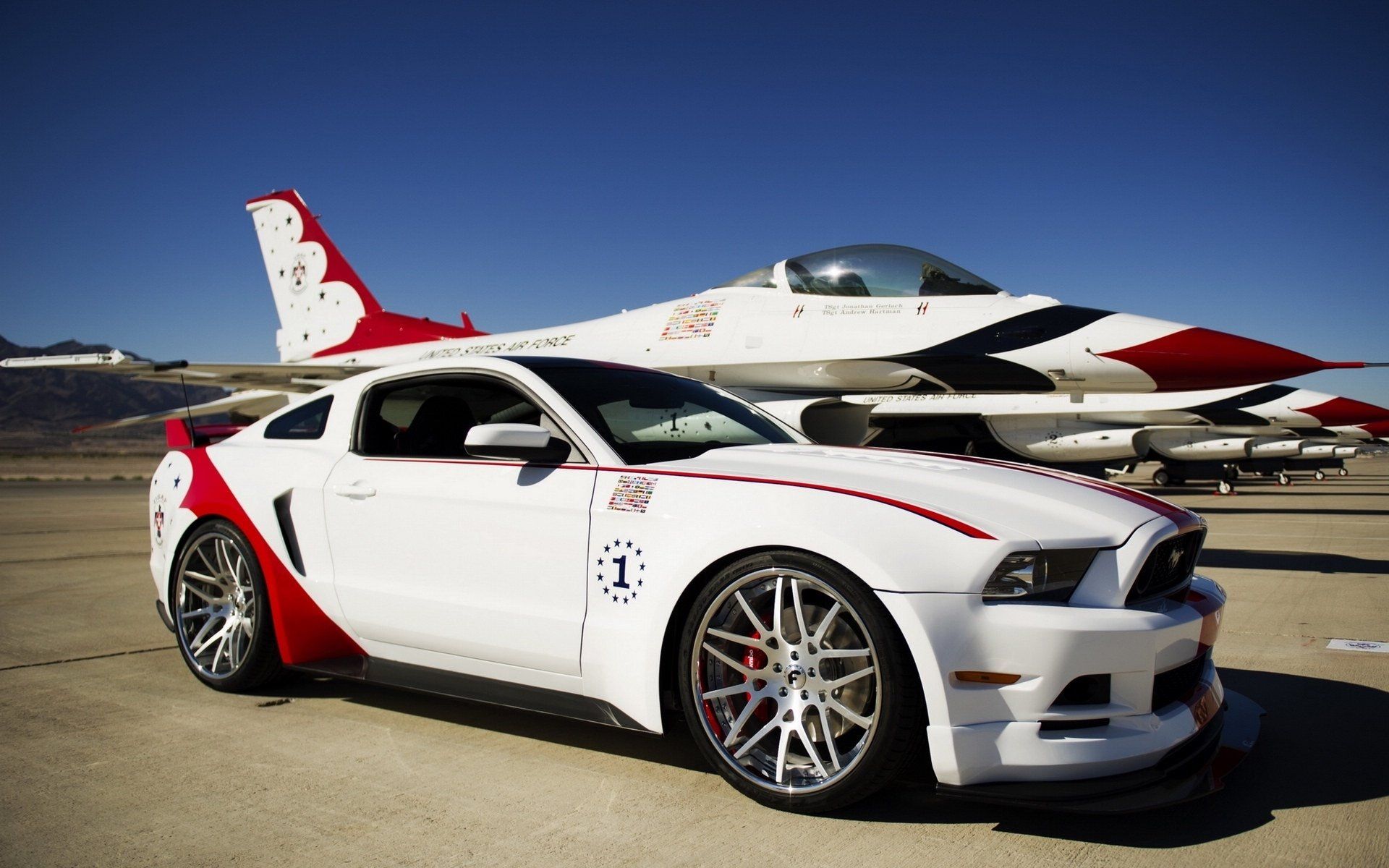 1920x1200 Ford Mustang GT & Jet: HD Wallpaper of Speed and Power