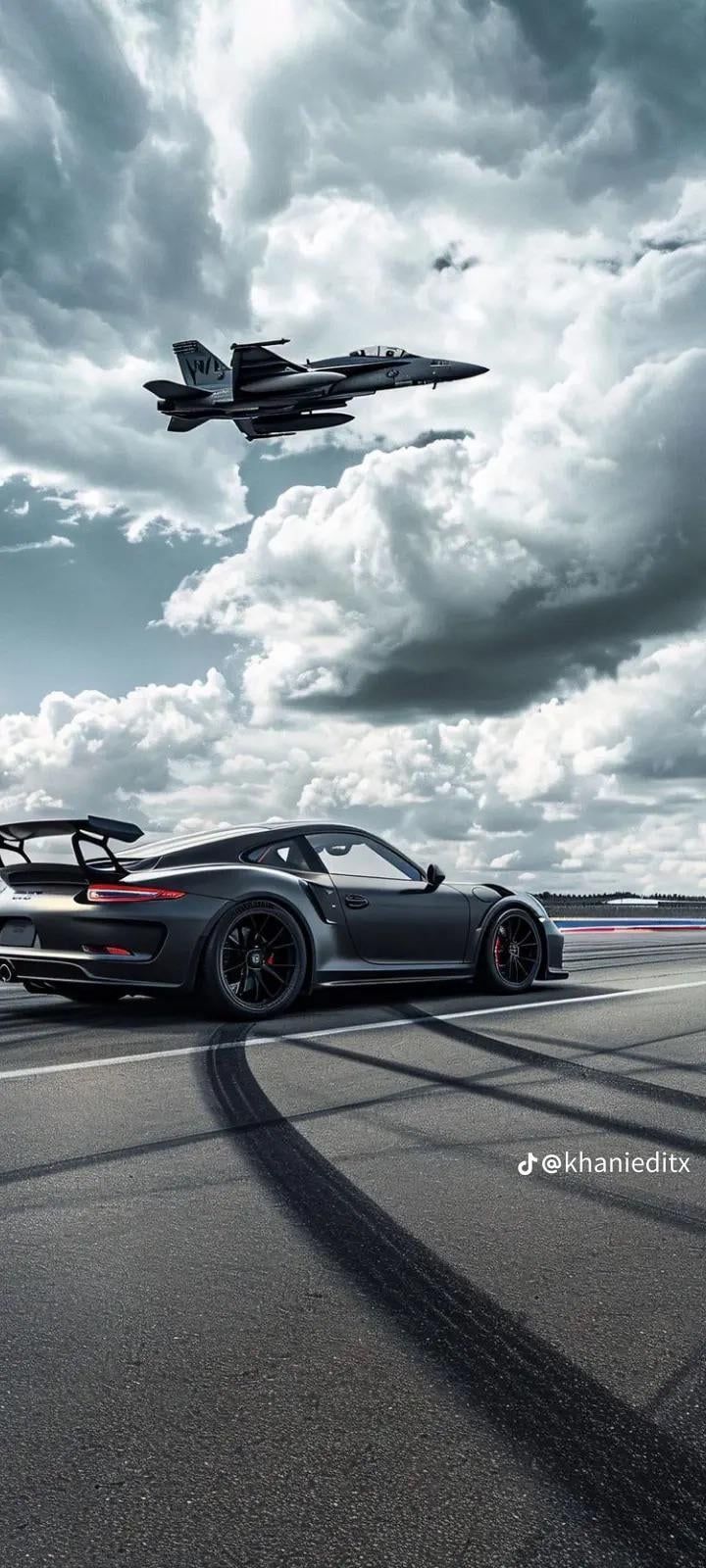 720x1600 Cars and Jet wallpaper