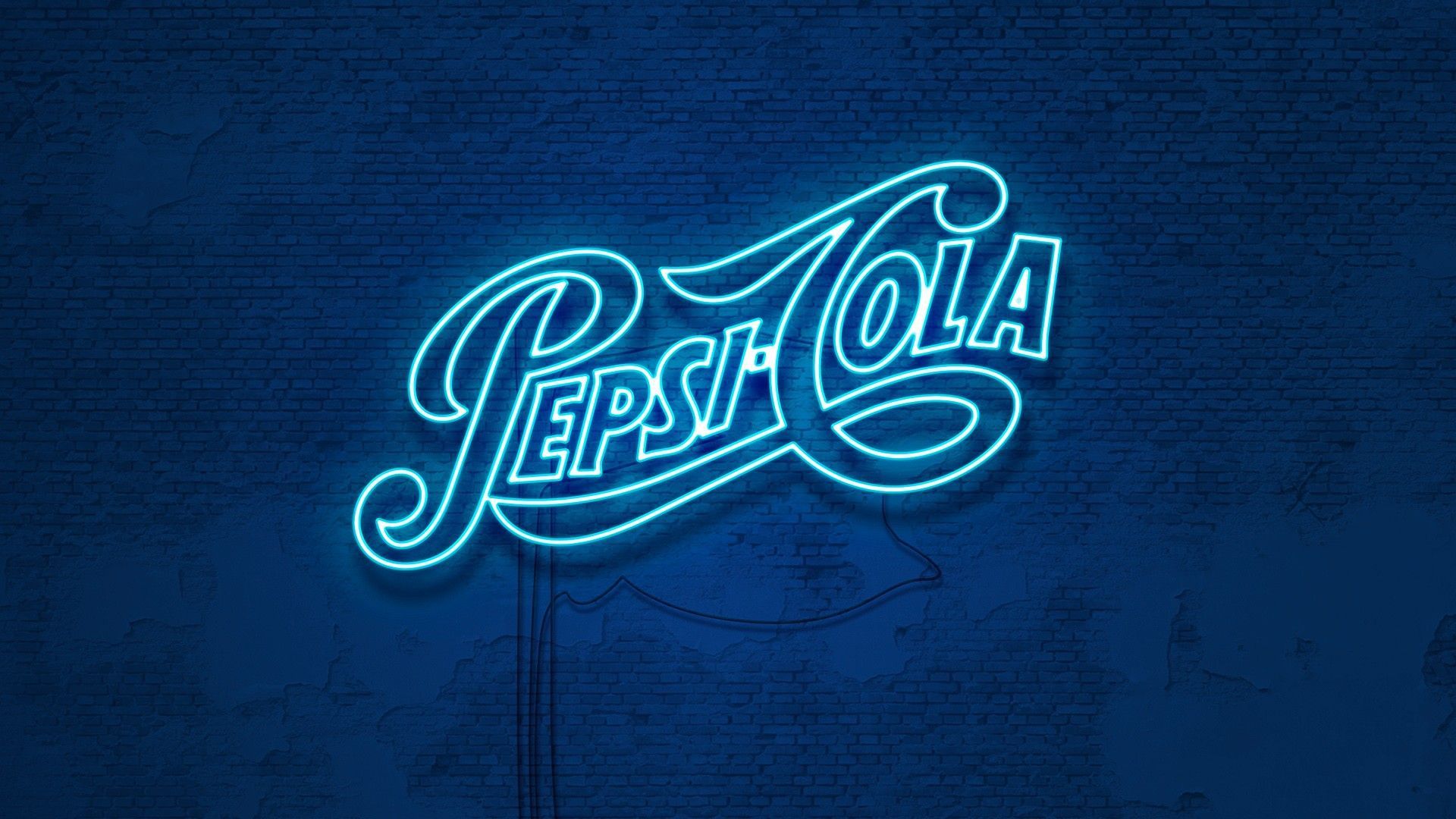 1920x1080 Wallpaper wall, neon, wall, drink, cola, pepsi, Cola, drink for mobile and desktop, section стиль, resolution 1920x1080